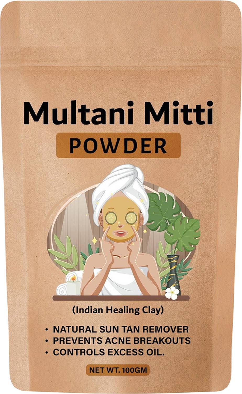 BKF Multani Mitti Powder| Bentonite Clay | Great For Hair, Face, Skin (1 Pcs)