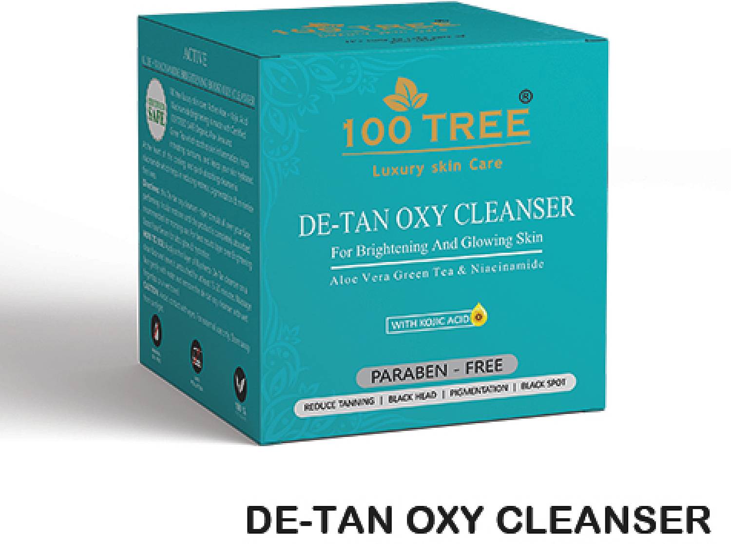 100Tree DE-TAN OXY CLEANSER for Brightening & Glowing Skin With KOJIC ACID