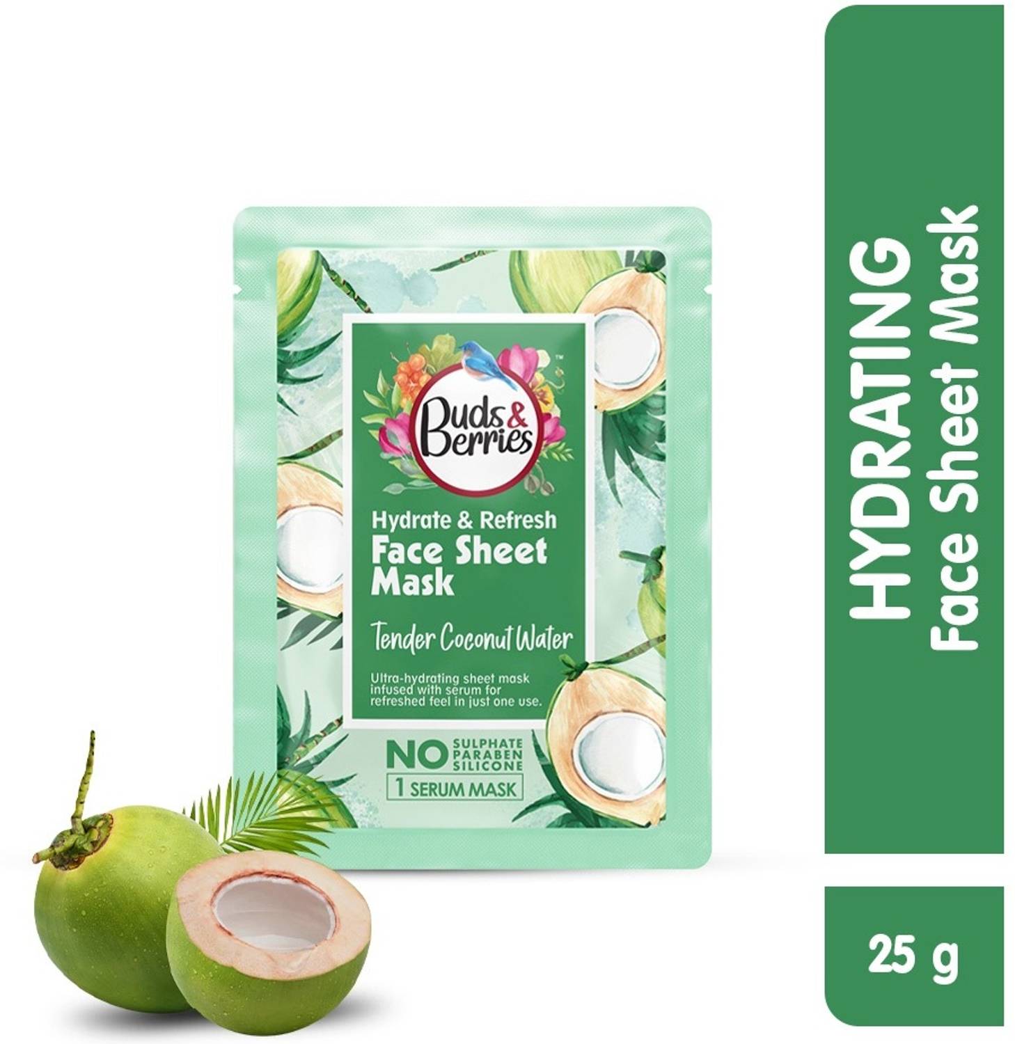 Buds & Berries Hydrating Tender Coconut Water Ultra-Hydrating Sheet Mask