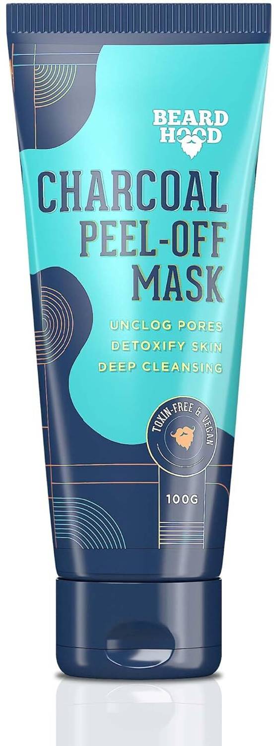 BEARDHOOD Activated Charcoal Peel Off Mask | Deep Cleansing | Blackhead Removal | Dead Skin Removal | Sulphate and Paraben Free