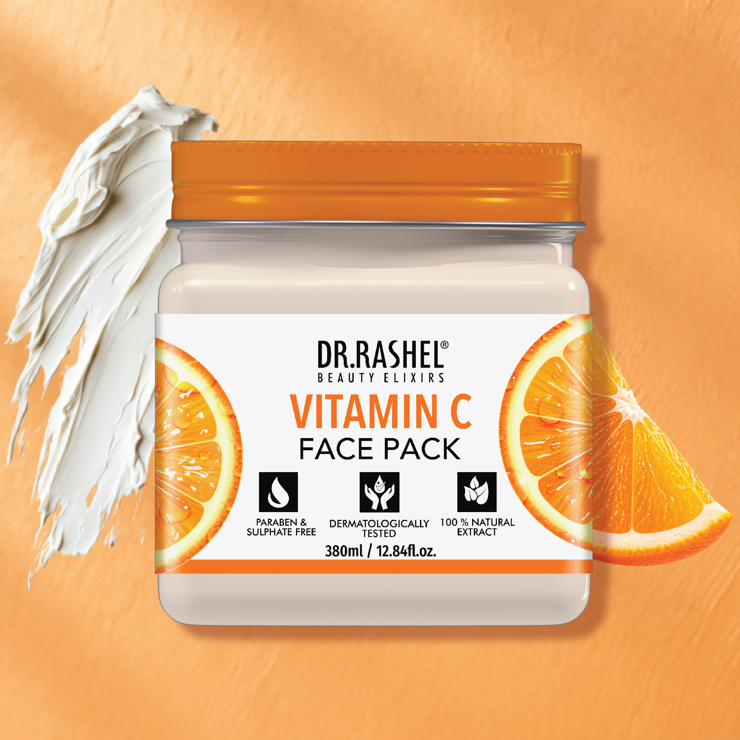 DR.RASHEL Vitamin C Face Pack For Skin with Vitamin C Extracts | Radiance & Skin Renewal