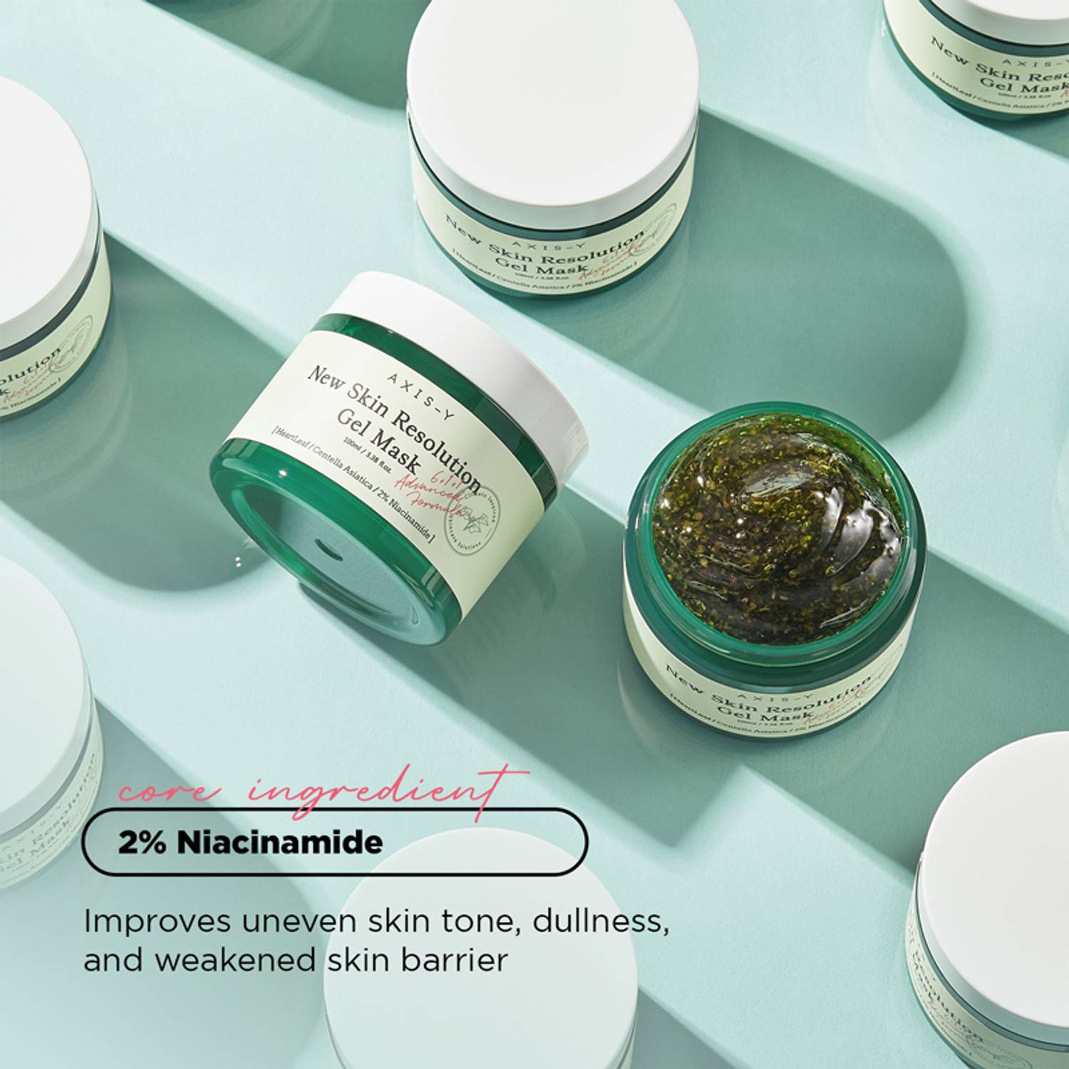 AXIS-Y New Skin Resolution Gel Mask | 2% Niacinamide Wash-Off Mask