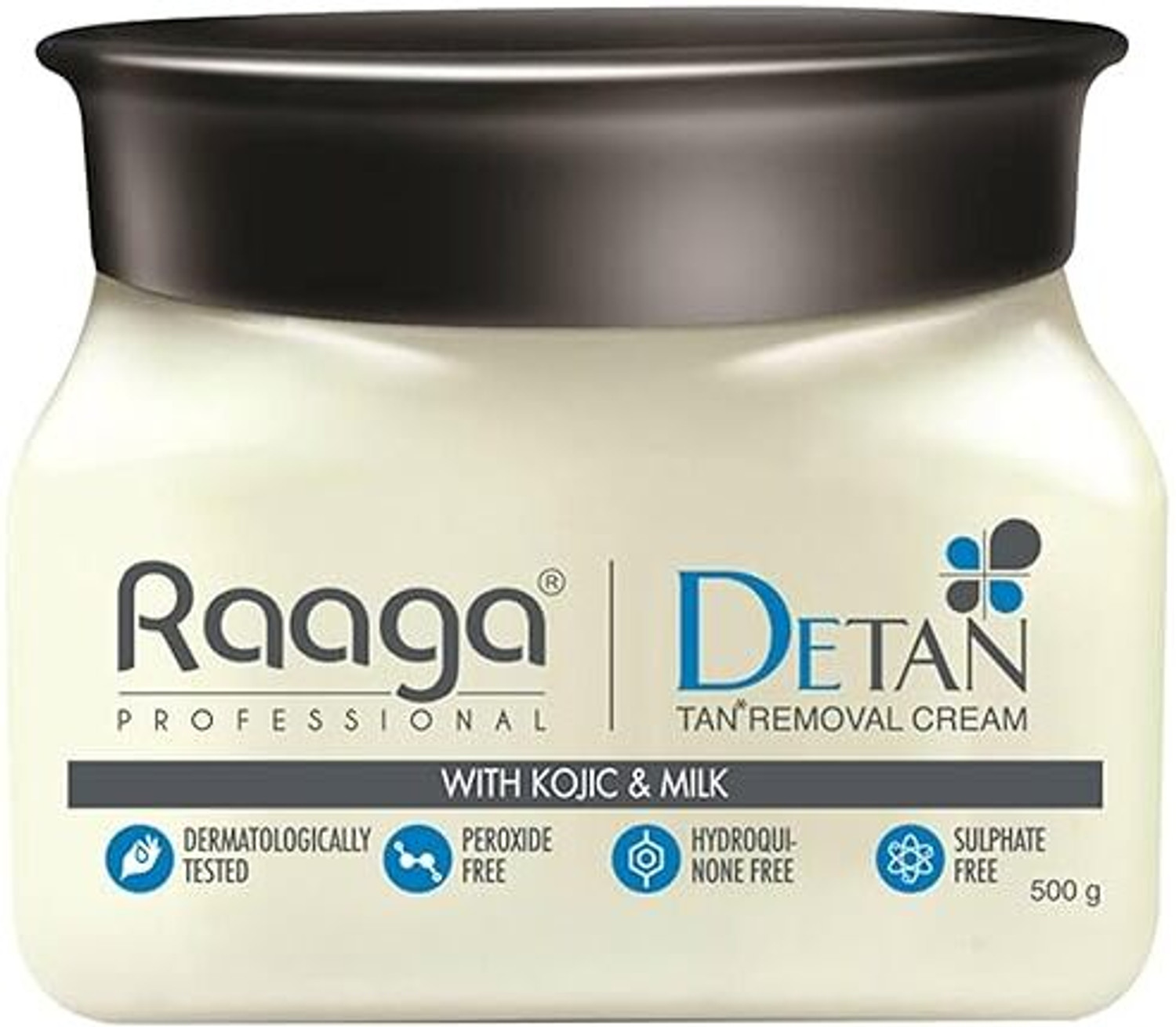 Image of Raaga Professional DeTan Tan Removal Cream | Kojic & Milk Reduces Tan, Dark Spots