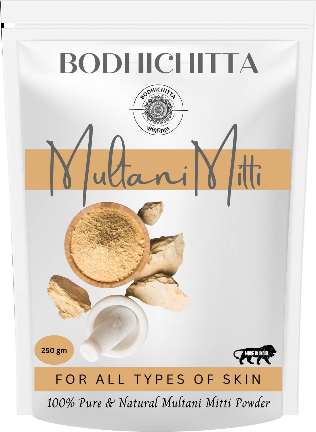 Bodhichitta Pure & Natural Herbal Organic Multani Mitti Powder For Skin & Hair Care