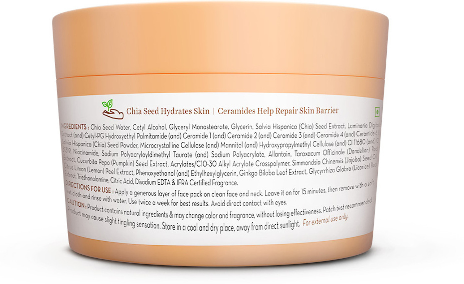 Image of Mamaearth Chia Hydra-Calm Face Pack with Chia Seed & Ceramides for Healthy Skin Barrier