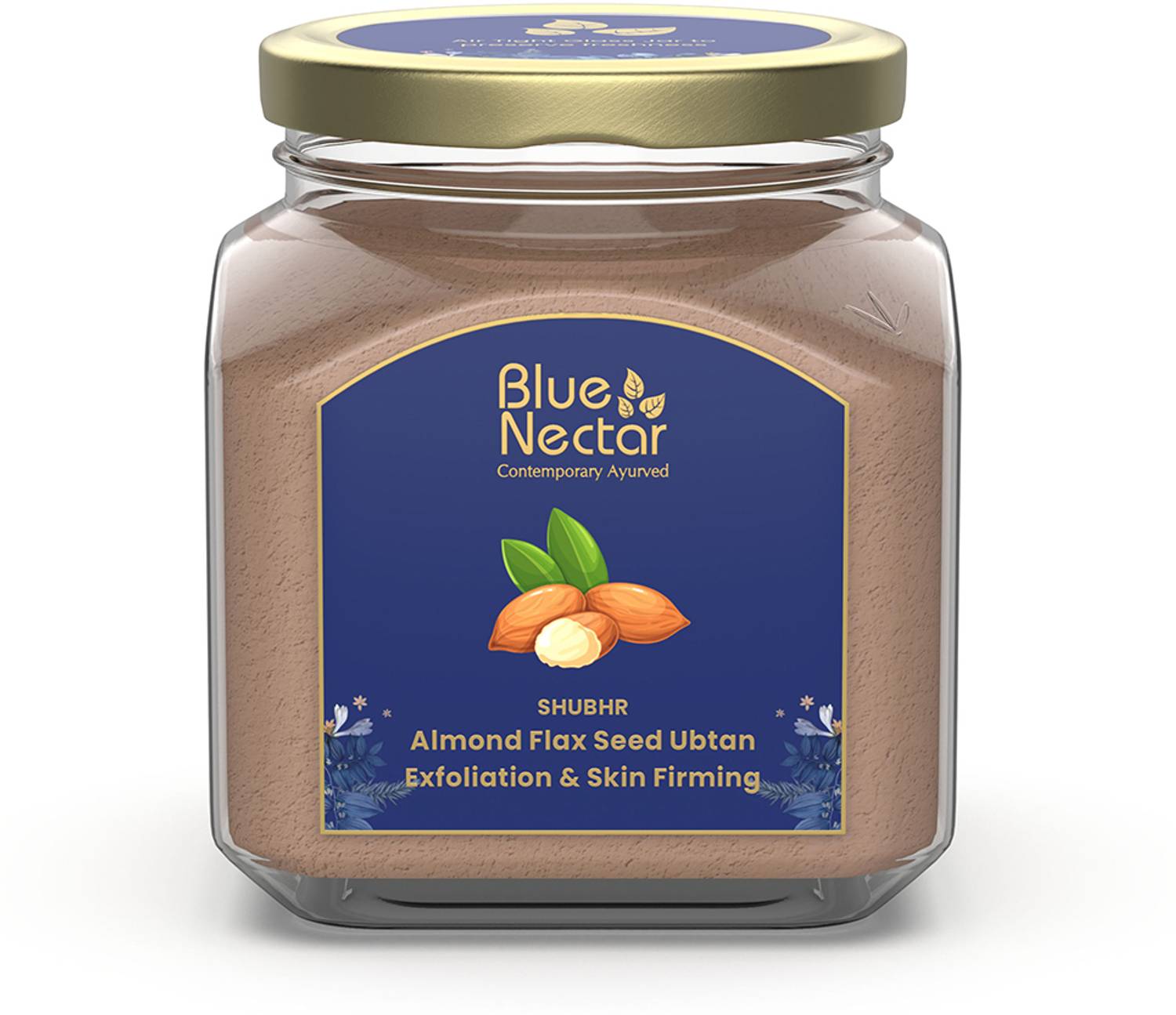 Blue Nectar Almond Ubtan Face Pack, Anti-Aging & Skin Firming with Multani Mitti, 12 Herbs