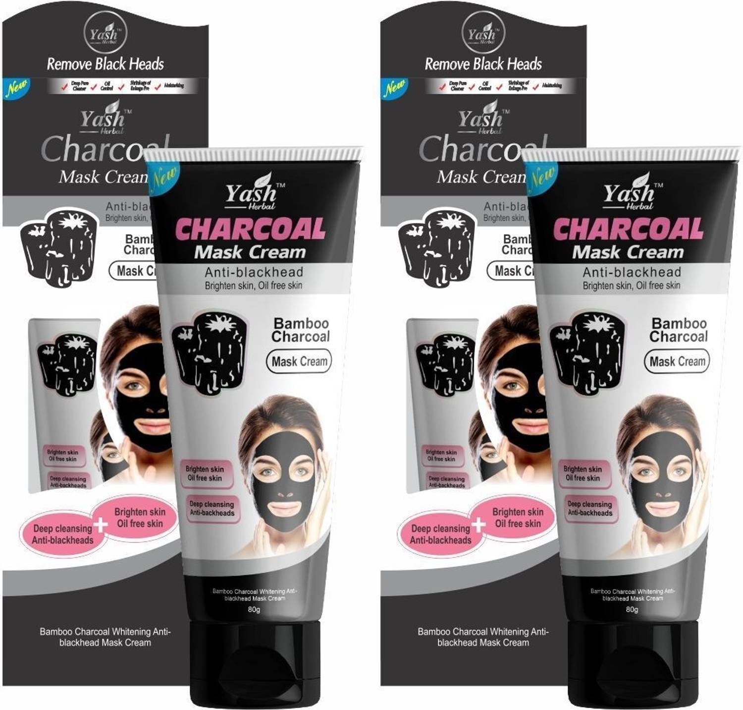 Yash Herbal Charcoal peel off mask Face Mask Cream For Blackhead