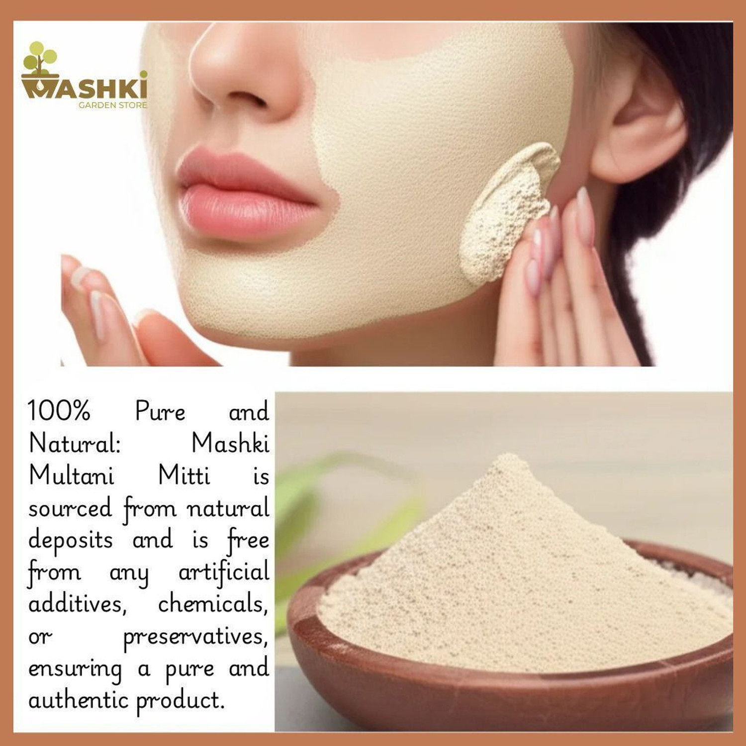 Image of MASHKI Multani Mitti 900 grams For Glowing Skin and Hair
