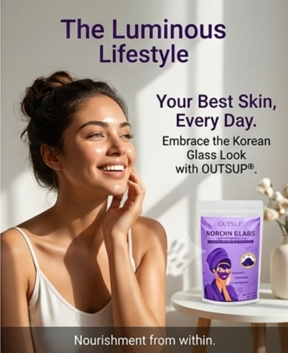 Image of OUTSUP Original Moroccan Blue Nila Powder Peel Of Mask | Brightening Skin Care (30 g)