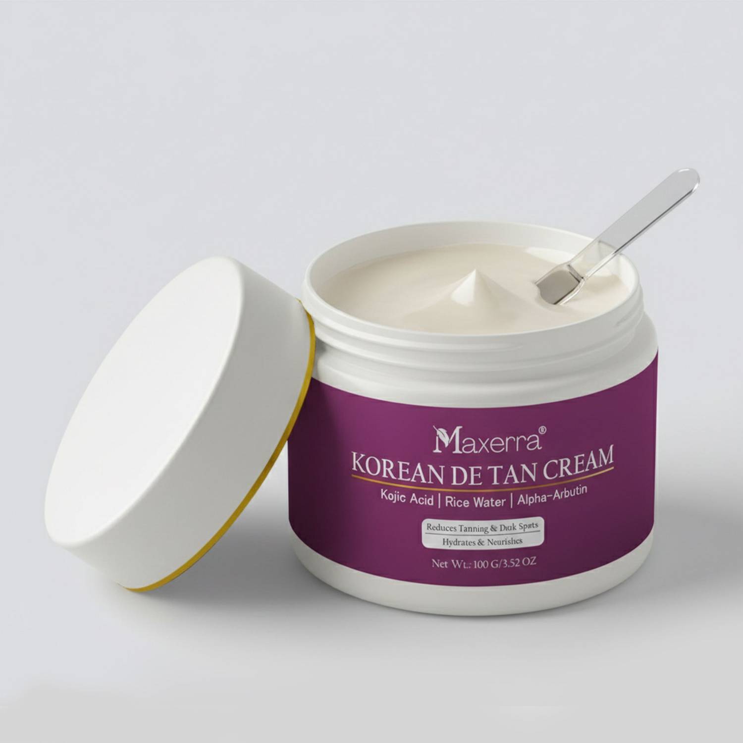 Maxerra Korean De Tan Cream with Kojic Acid, Rice Water & Alpha - Image 3