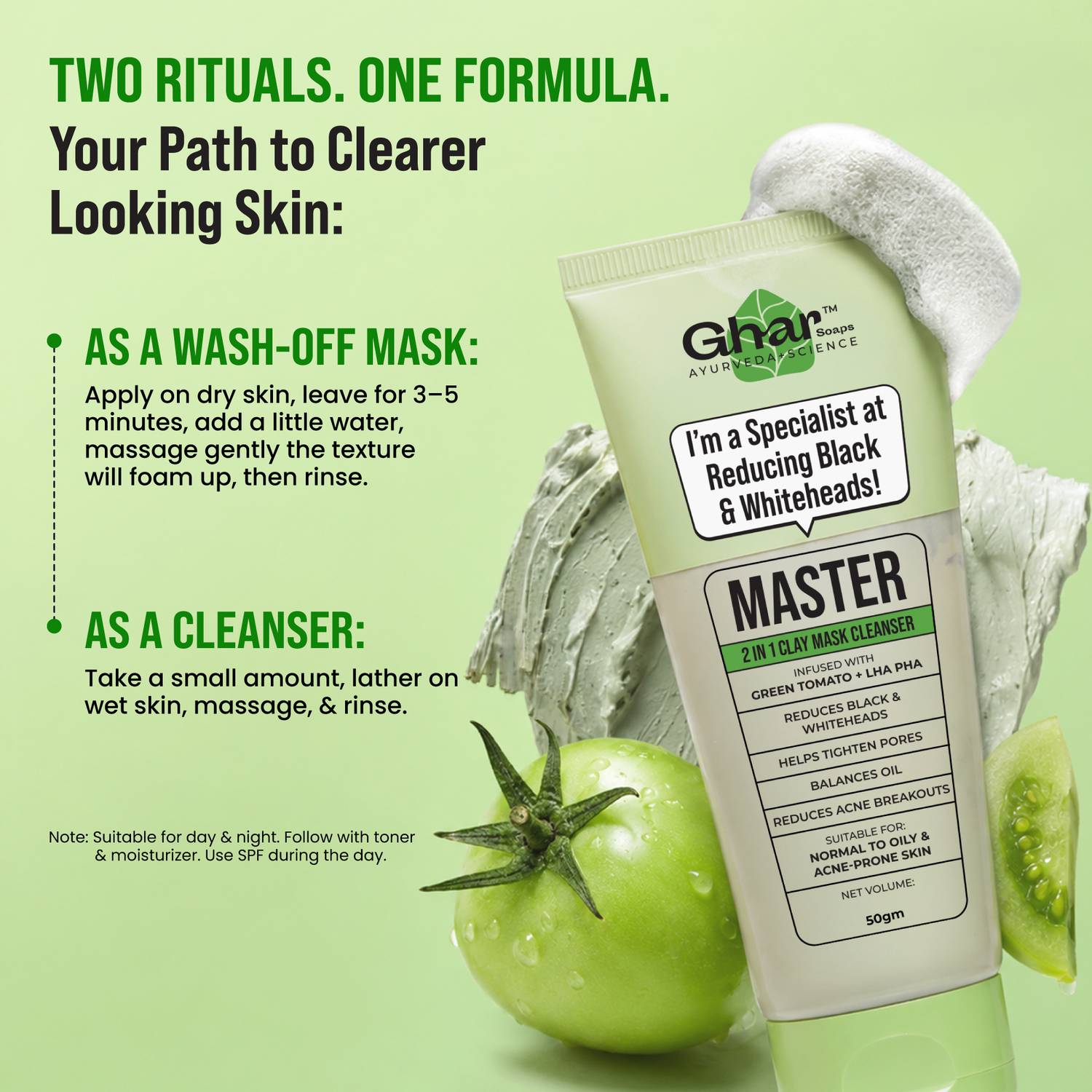 Ghar Master Clay Mask Cleanser 50g - Image 5