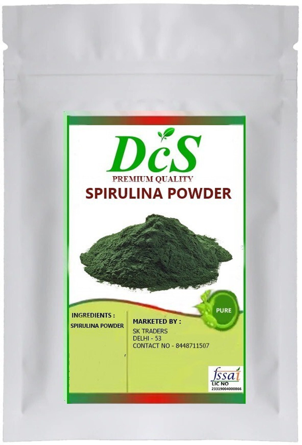 Image of DCS SPIRULINA POWDER - PROTEIN AND NUTRITION SUPPLEMENT 400 GM