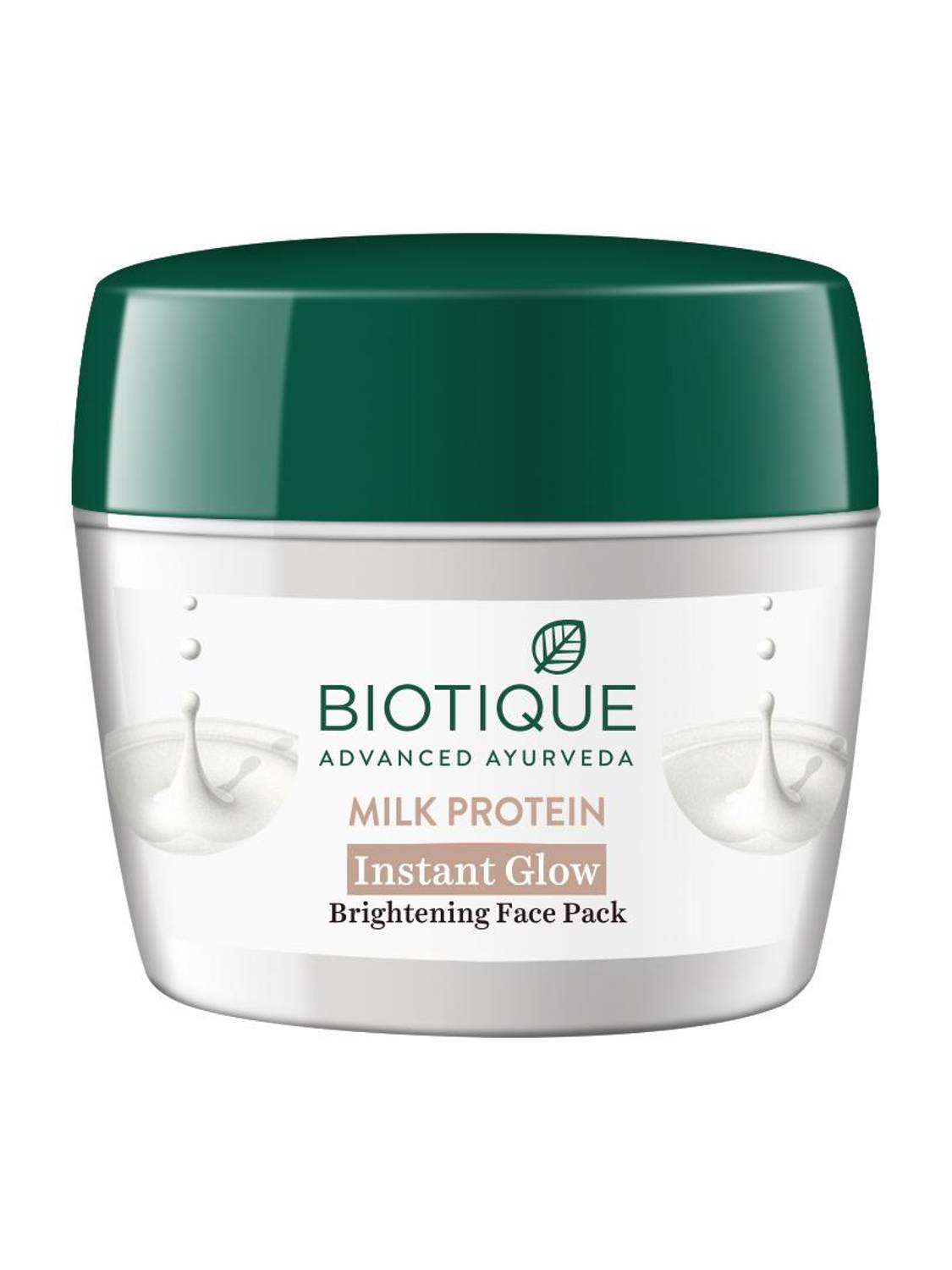 BIOTIQUE Milk Protein Instant Glow Brightening Face Pack For All Skin Types, 175gm