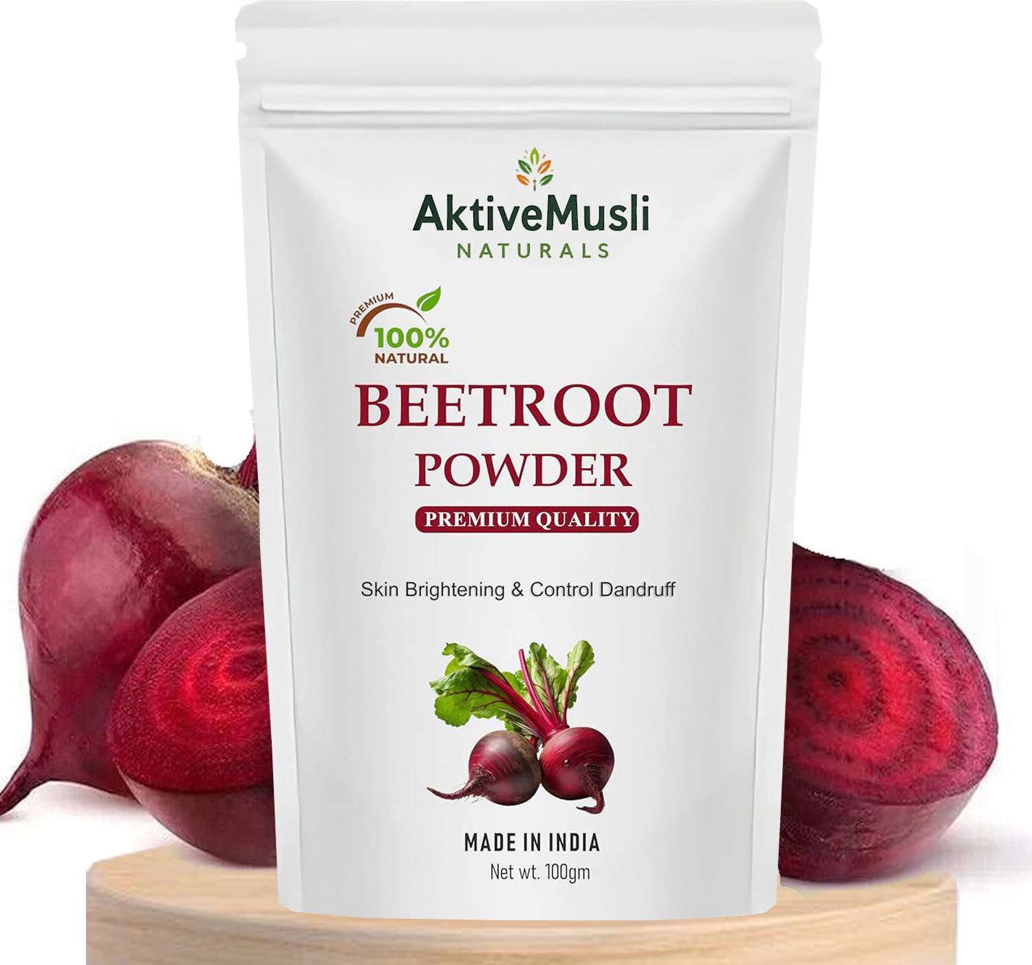 Aktivemusli Beetroot Powder For Energy Booster | Face Pack for Glowing Skin | No Additives