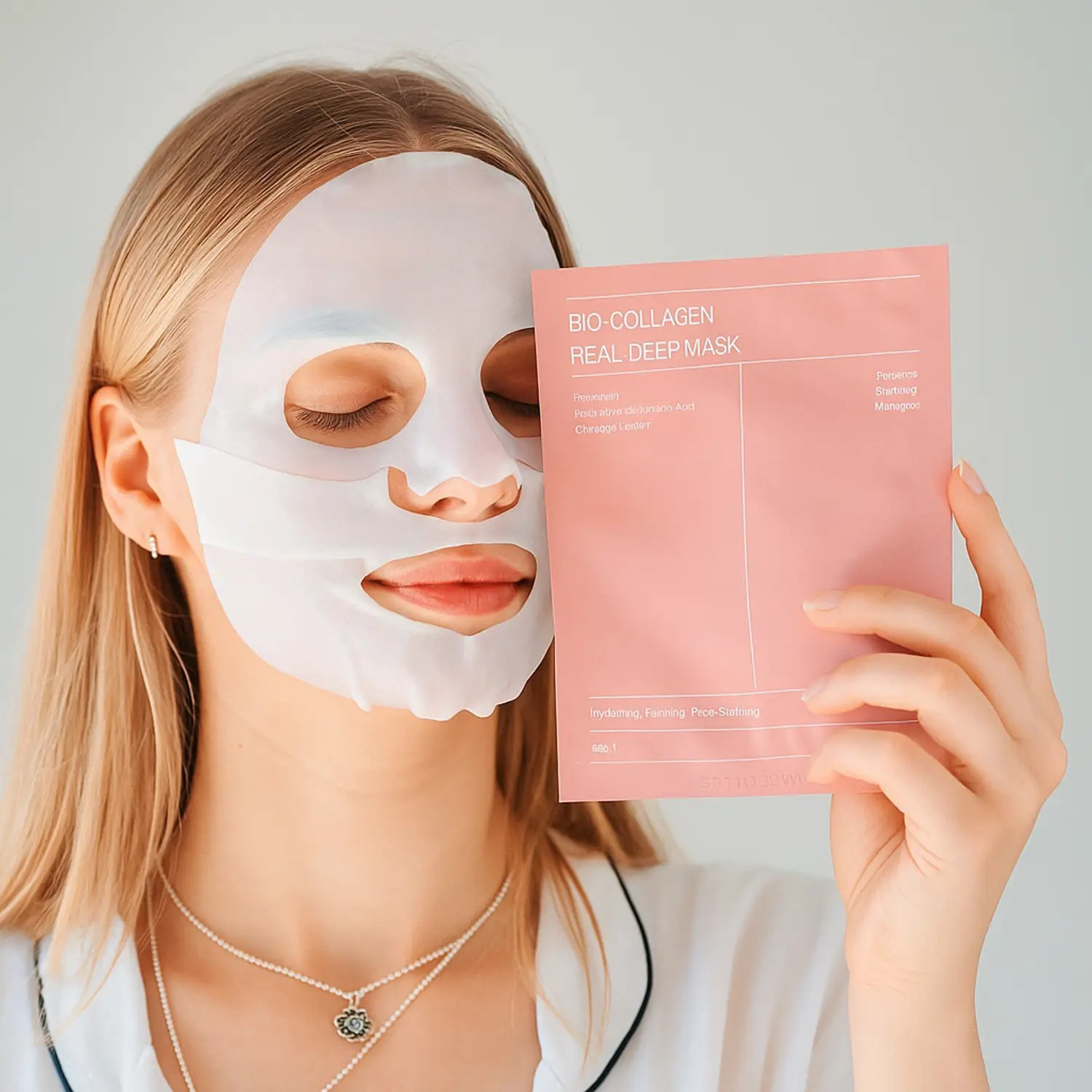 Image of The Pro Homes Bio-Collagen Overnight Korean Glass Skin Hydrogel Face Mask for Deep Hydration