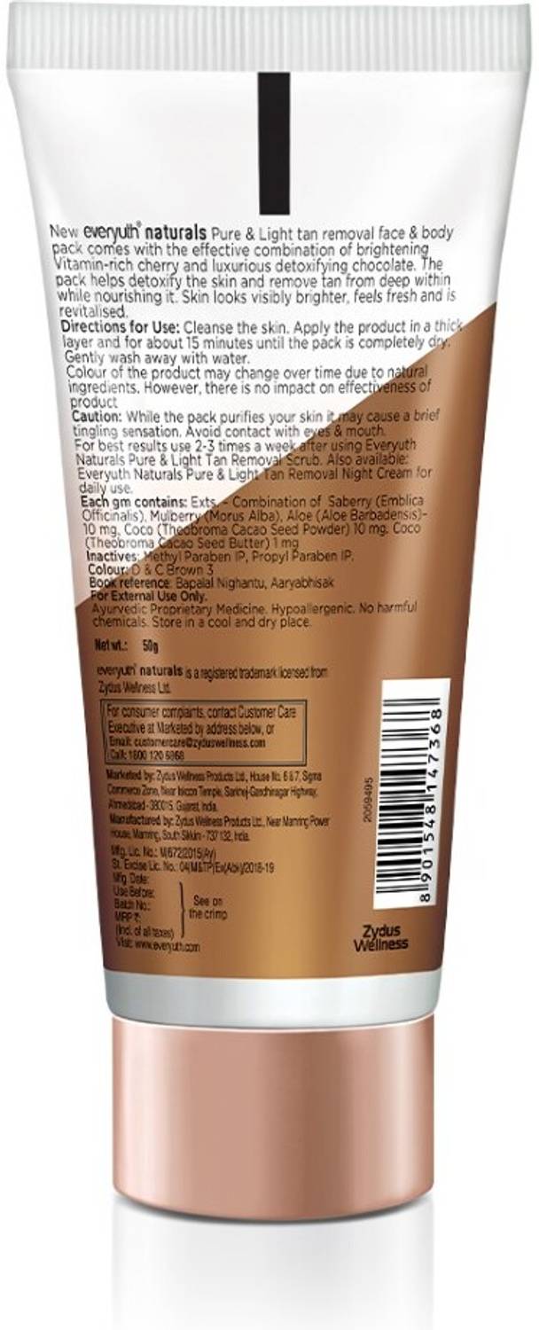 Everyuth Naturals Chocolate & Cherry De Tan Face Pack - Image 3