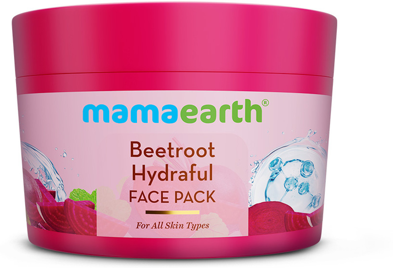 Image of Mamaearth Beetroot Hydraful Face Pack with Beetroot & Hyaluronic Acid for All Skin Types