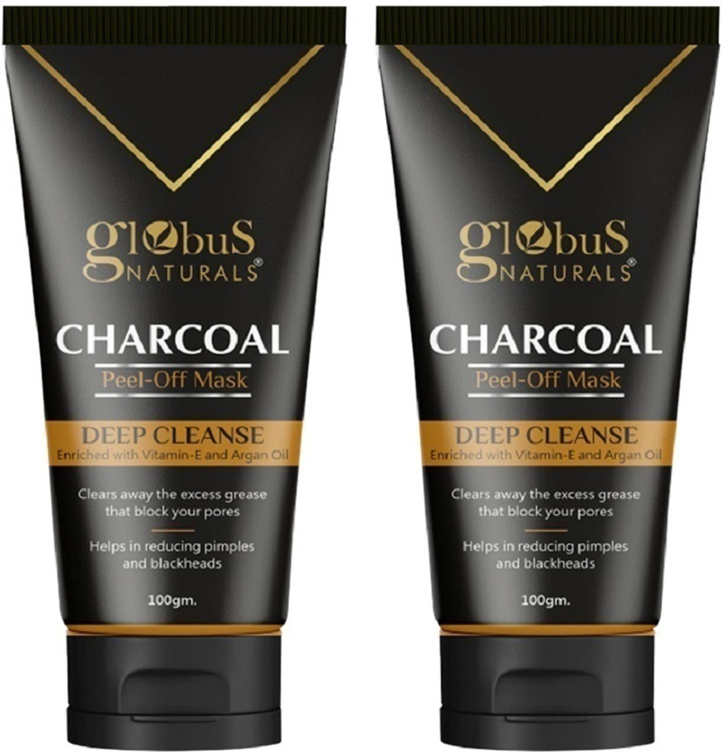 Globus Naturals Charcoal Peel Off Mask Enriched with Vitamin-E an