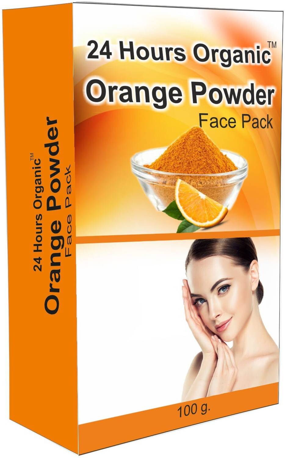 24 Hours Organic Face Pack Vitamin C Orange Powder Moisturize The Skin | Pigmentation | Smoothness