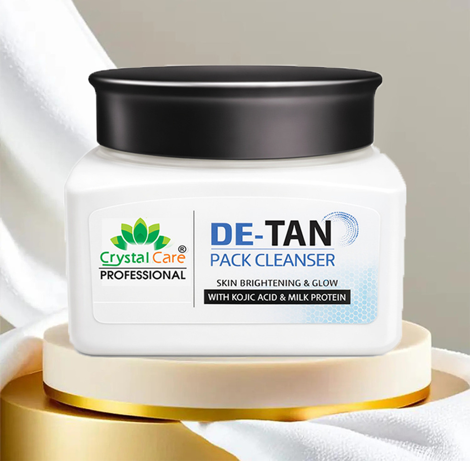 Image of Crystal Care De-Tan Pack Cleanser with Kojic Acid and Milk for Radiant Skin