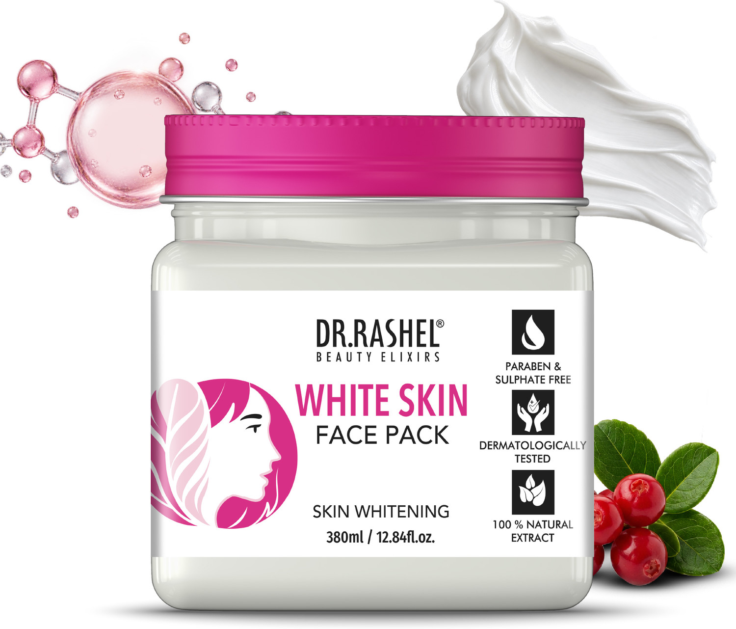 DR.RASHEL White Skin Face Pack For Skin with Arbutin & Niacinamide | Even Tone & Radiance
