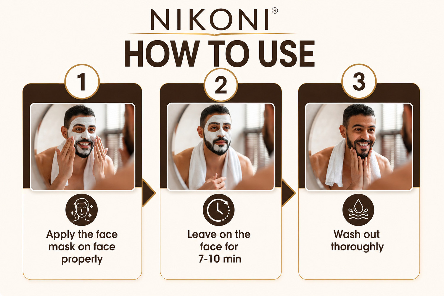 Image of Nikoni Men Enzyme De-Tan Pack For Face & Body (299.00g)
