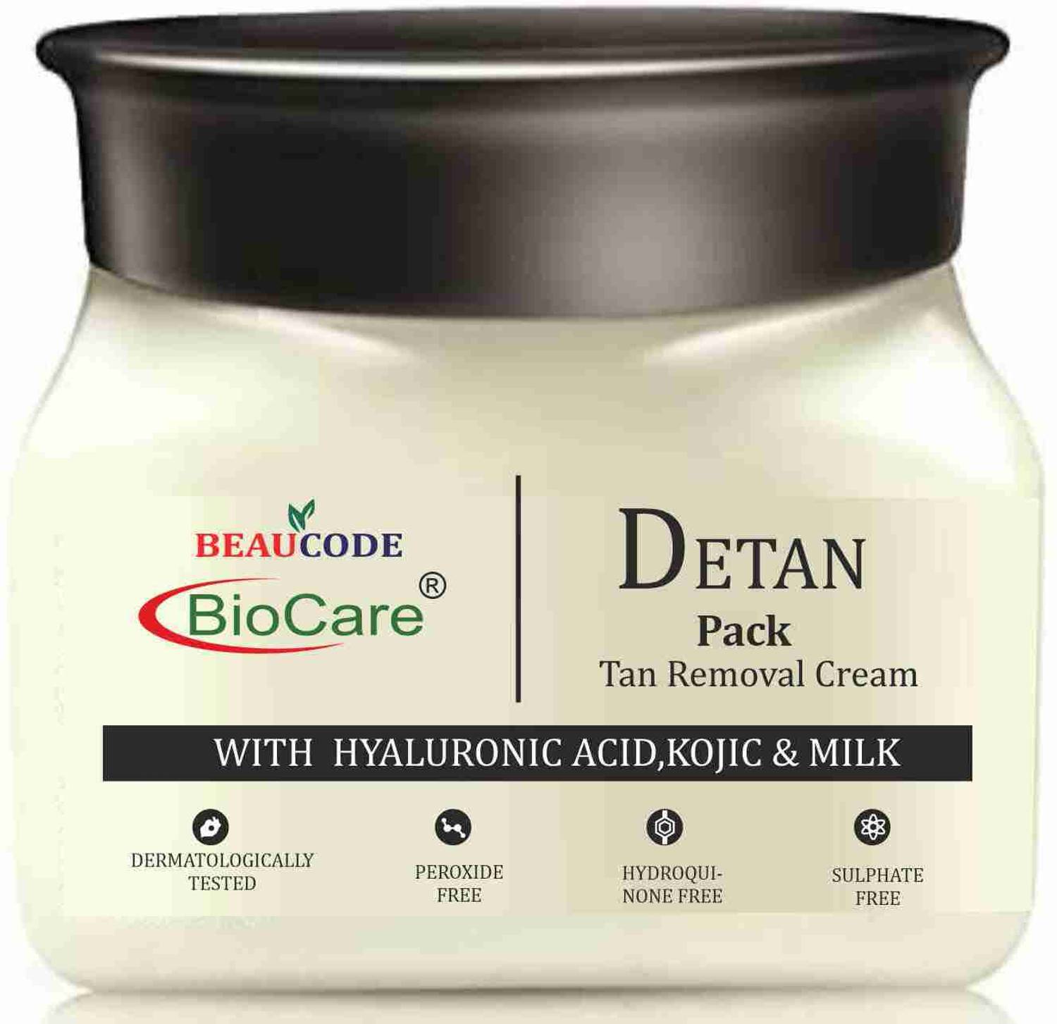 BEAUCODE BioCare Professional De-Tan Tan removal Cream Kojic & Milk