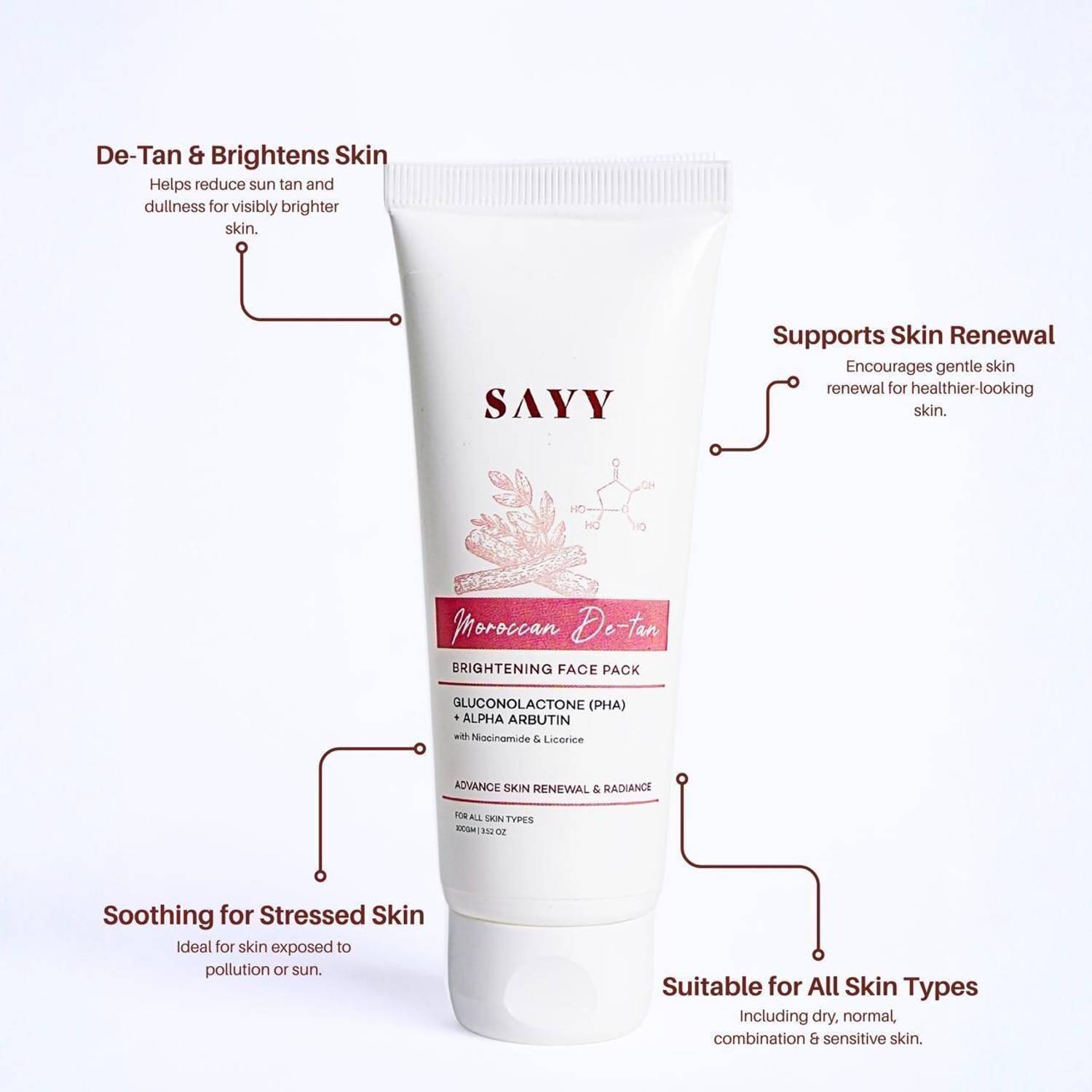 SAYY Moroccan De-tan Brightening Face Pack