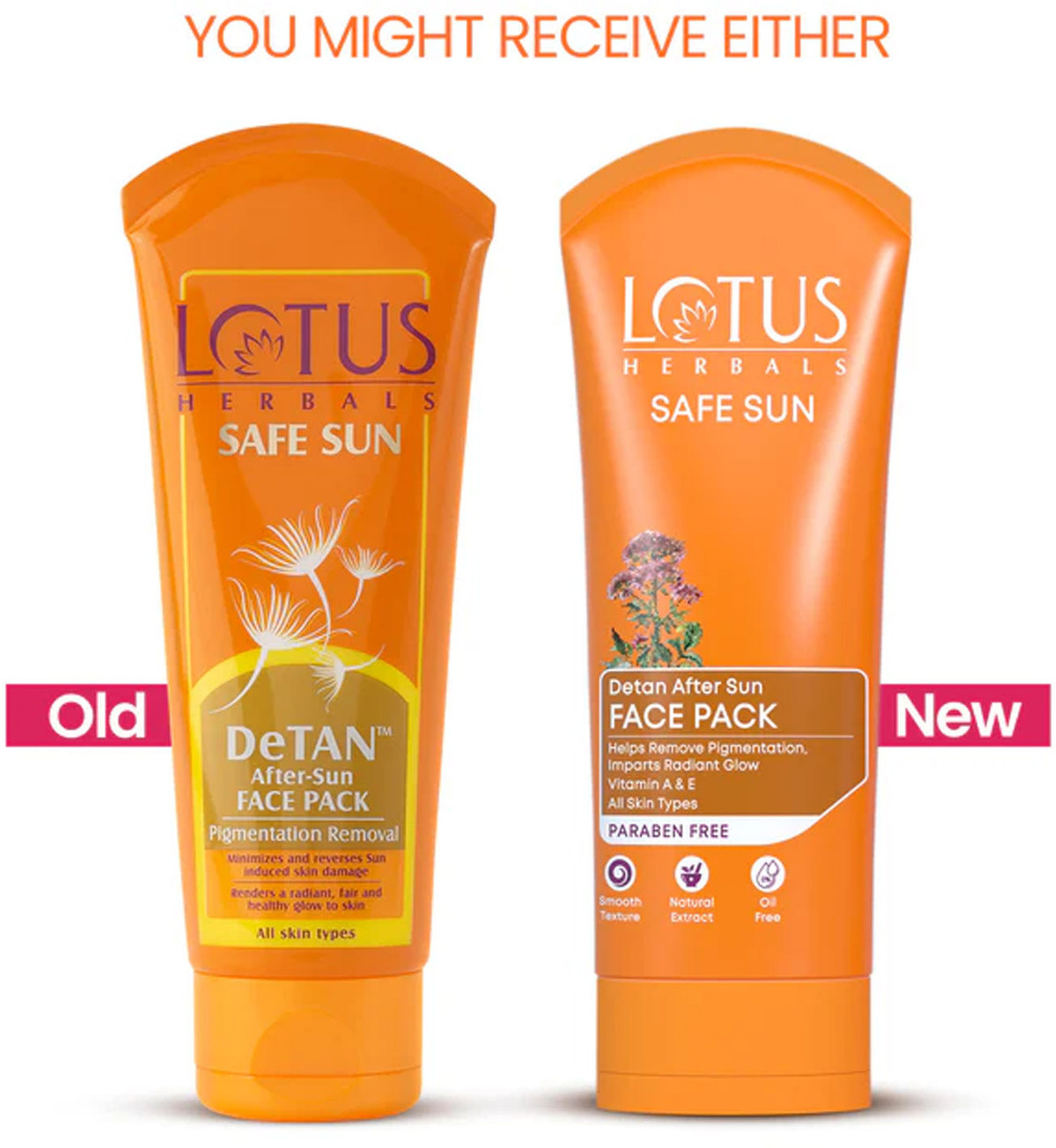 Image of LOTUS HERBALS Safe Sun DeTan After-Sun Face Pack