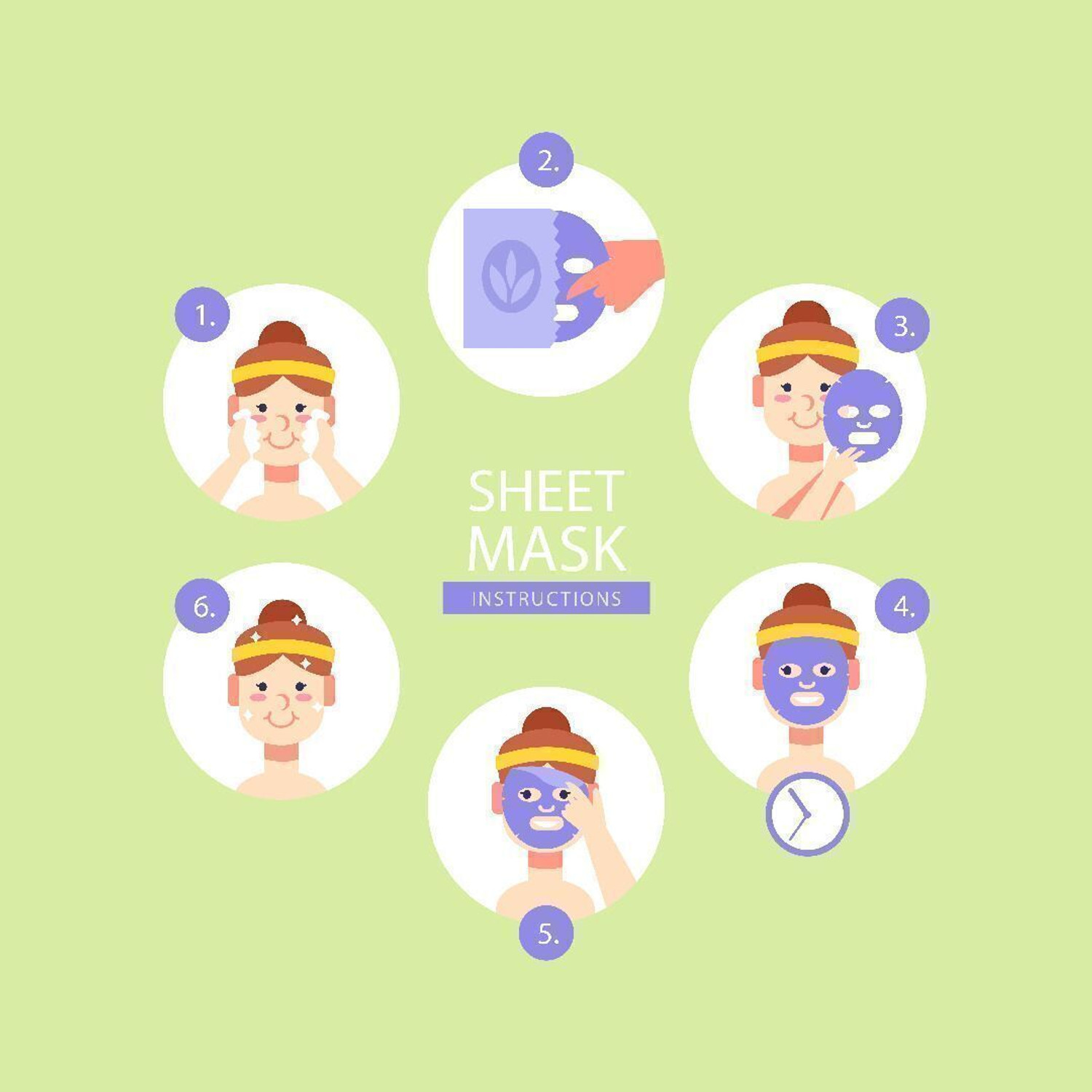 Image of MasKing Beauty Facial sheet Mask for Skin Glowing for Women and Men Combo Pack of 6