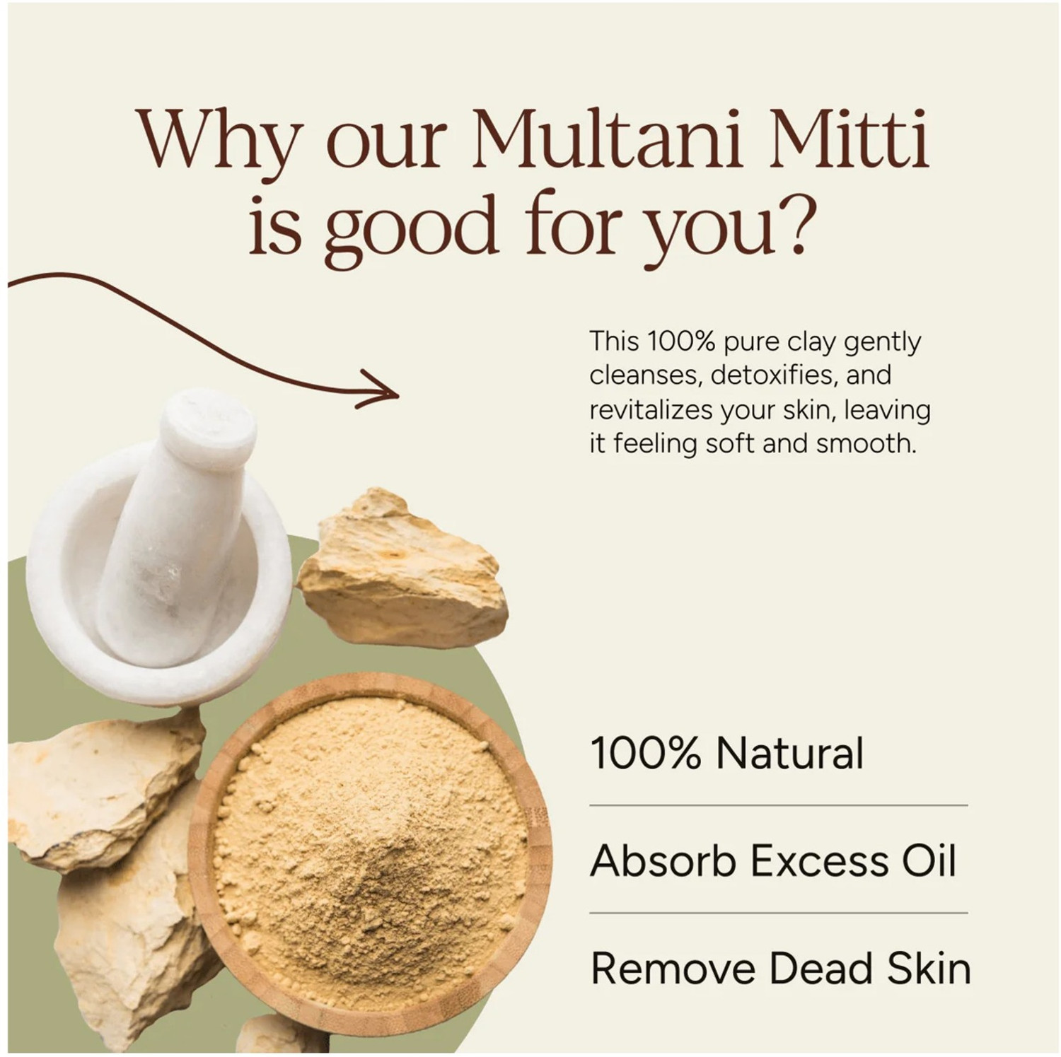 Image of Nature Aahar Organic Multani Mitti Powder | Multani Mitti for Face | Multani Mitti Face Pack