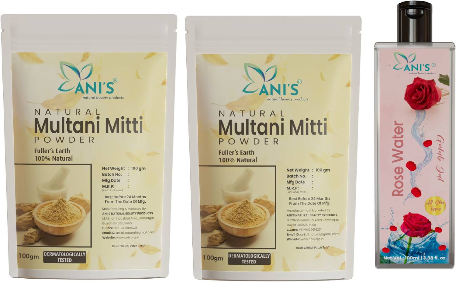 ANI'S Natural Multani mitti powder for Skin Glow & Hair
