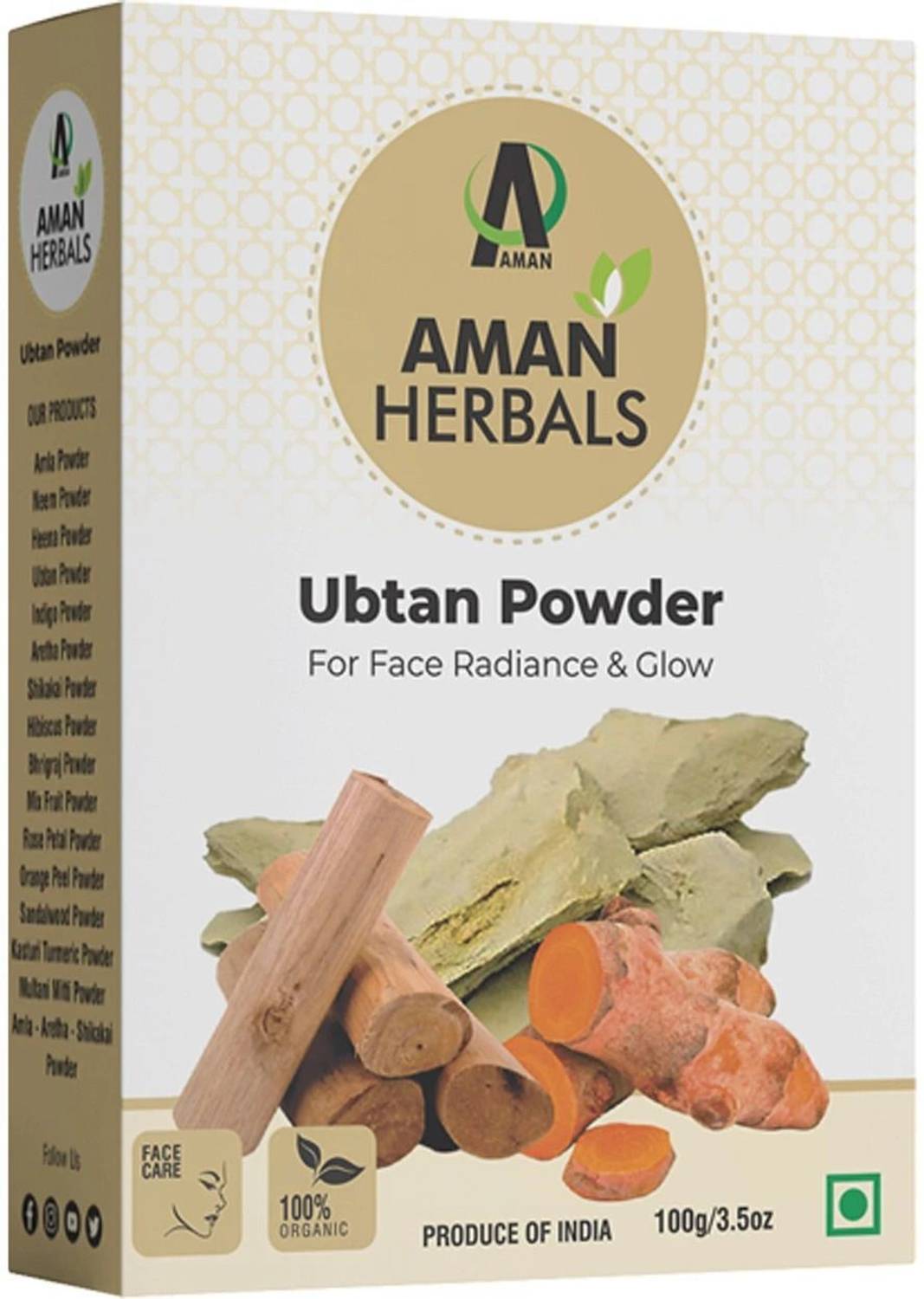 AMAN 100%Herbal Natural Ubtan face radiance & glow powder