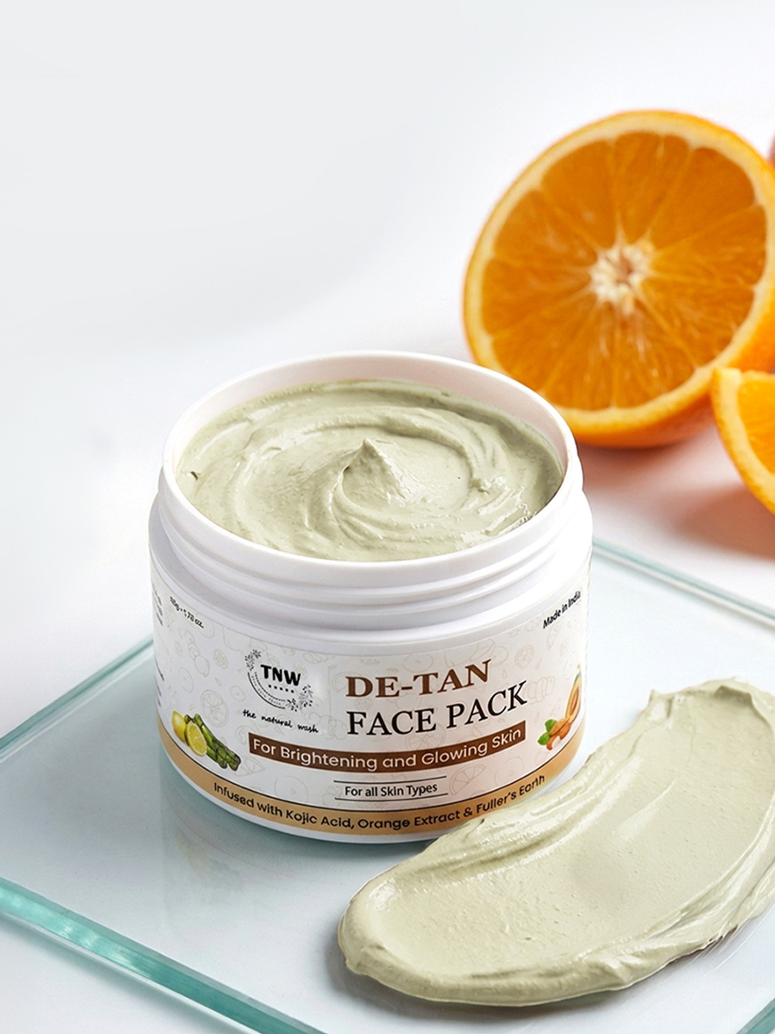 Image of TNW - The Natural Wash De-Tan Face Pack | Kojic Acid & Orange Extract For Glowing Skin
