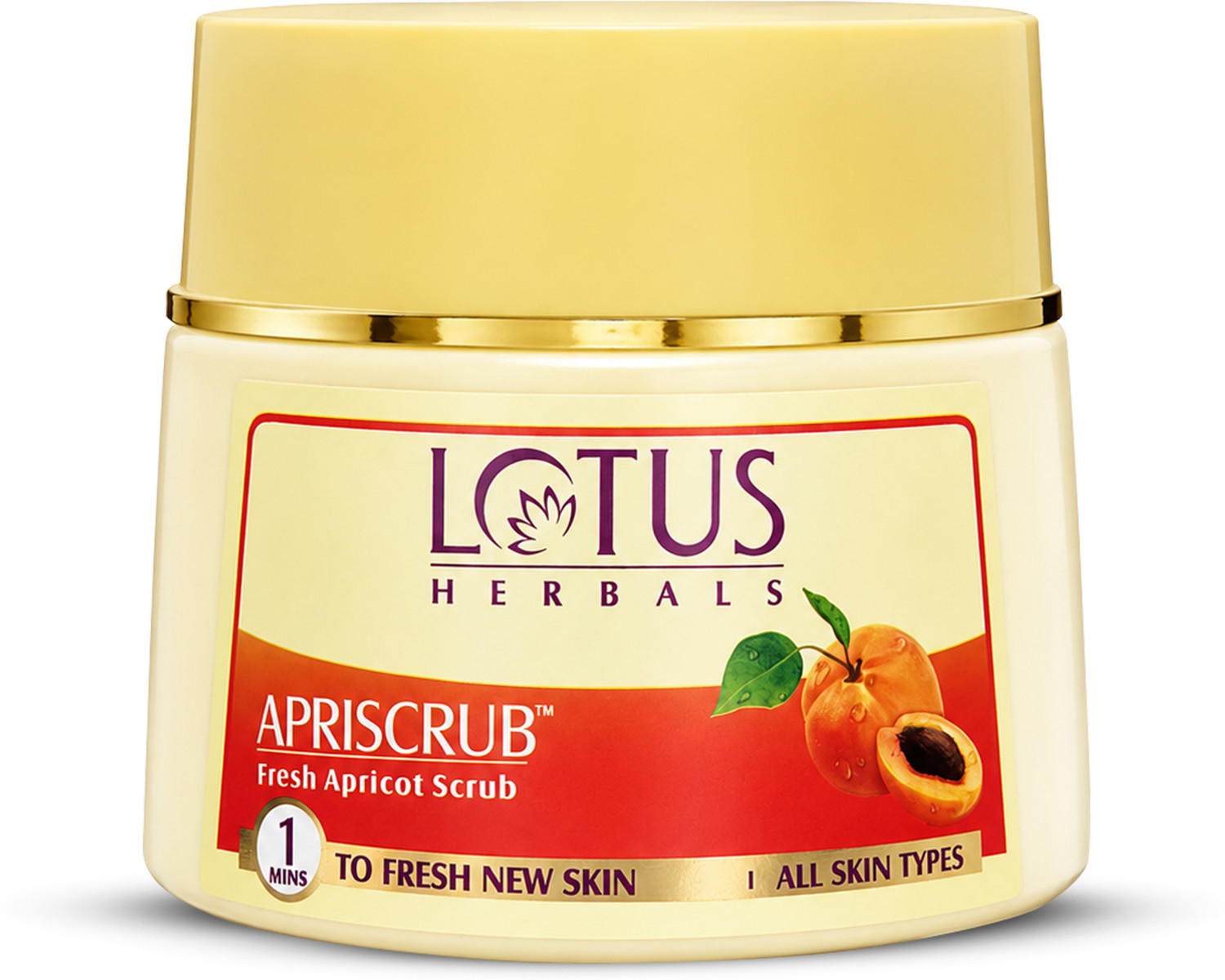 Image of LOTUS HERBALS Apriscrub Fresh Apricot Exfoliating Face Scrub