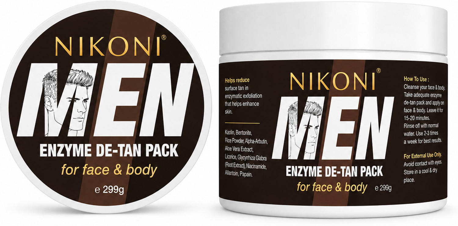 Image of Nikoni Men Enzyme De-Tan Pack For Face & Body (299.00g)