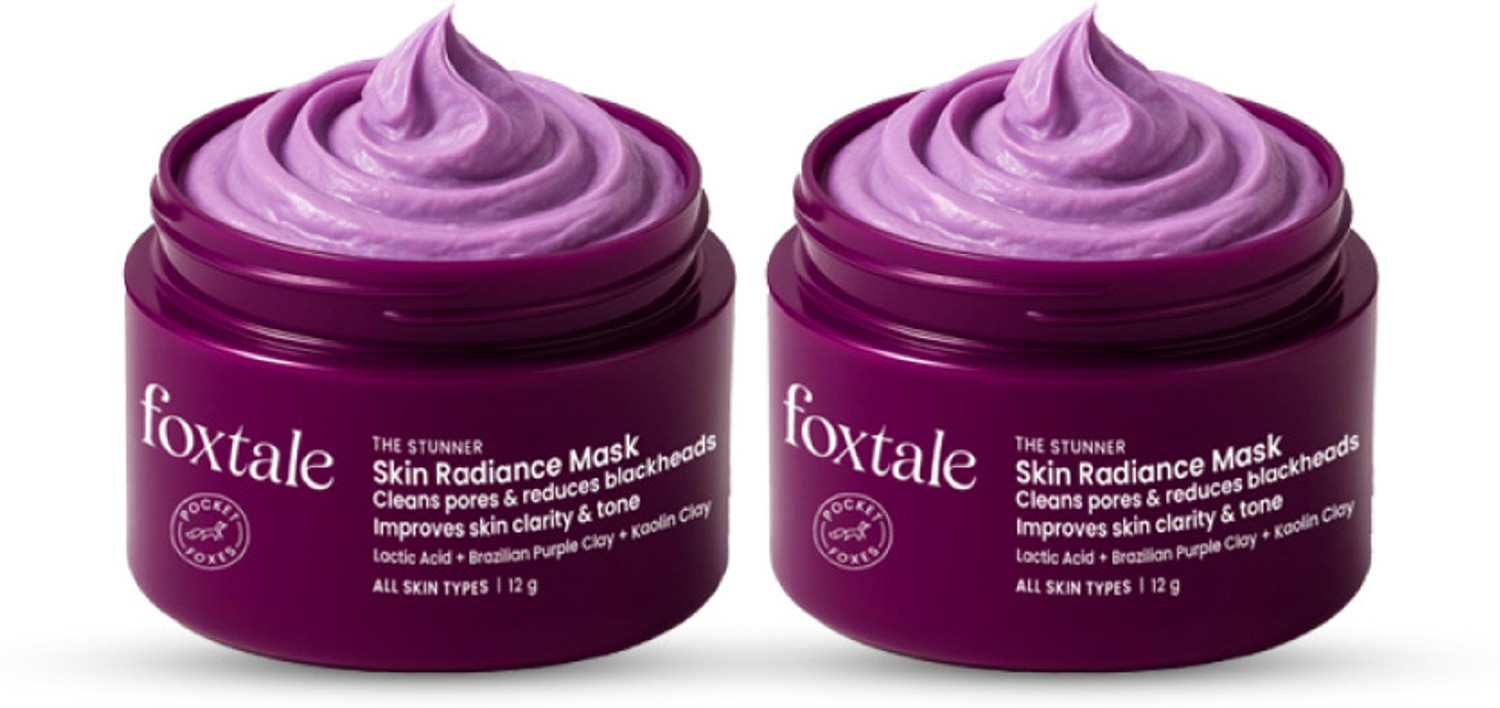 Image of Foxtale De-Tan Face Mask for Instant Tan Removal|Brightening and Glowing Skin|Pack of 2