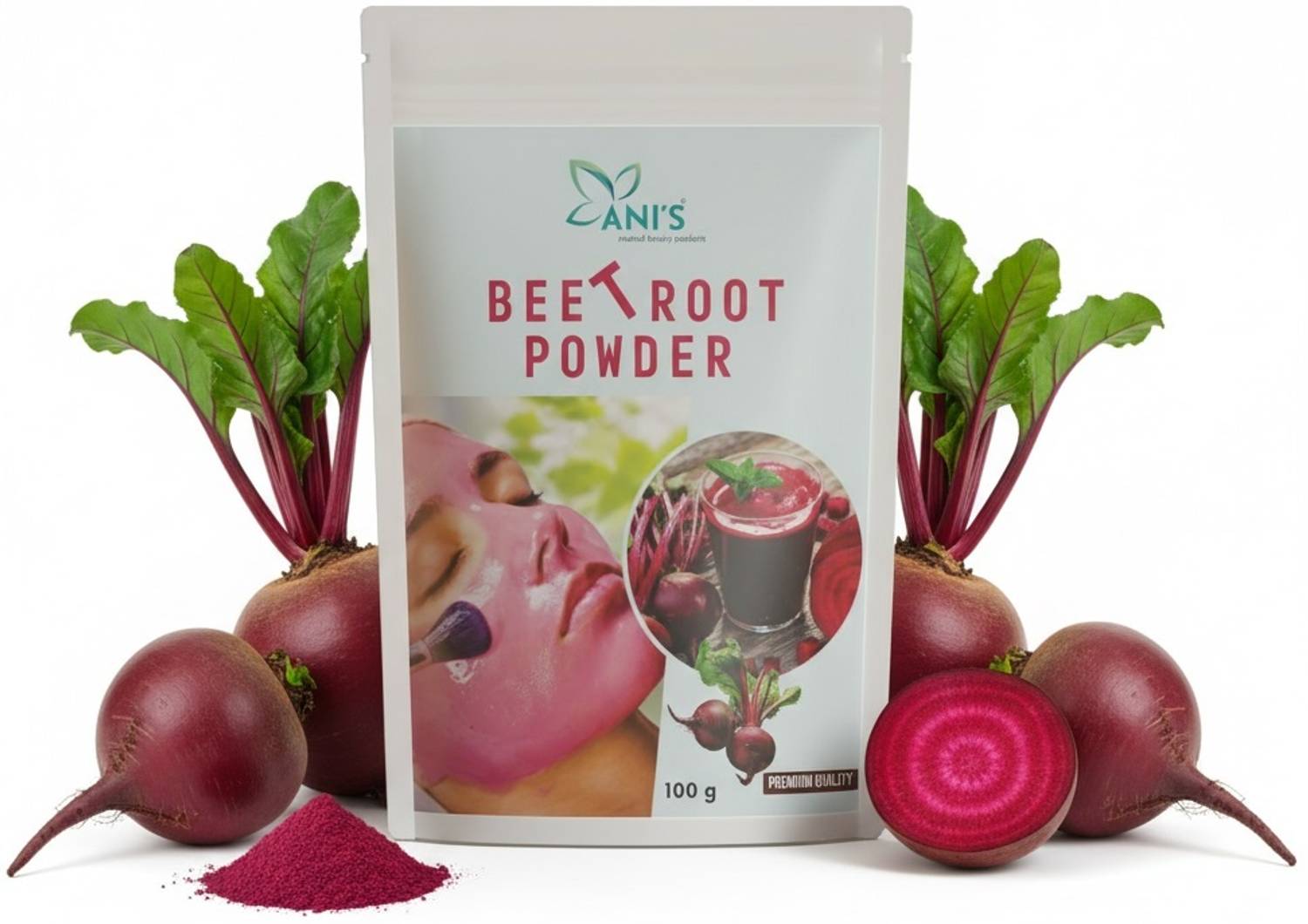 ANI'S Beetroot Powder |Reduce Darkspots,Pigmentation & Tanning |Bright & Glowing Skin