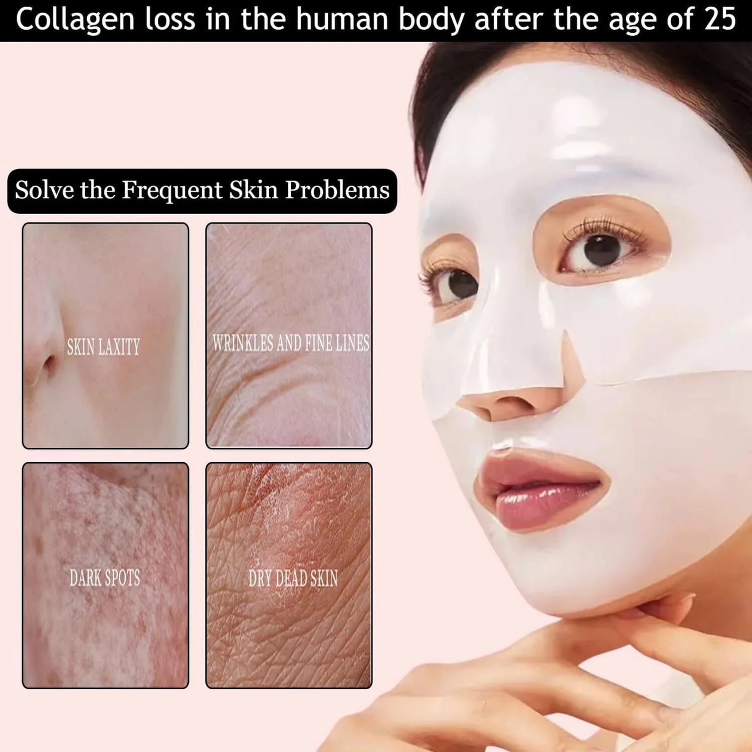 Image of PROQUO+ Hydrating Collagen Sheet Face Mask with Glow Moisturizing Korean Beauty Care
