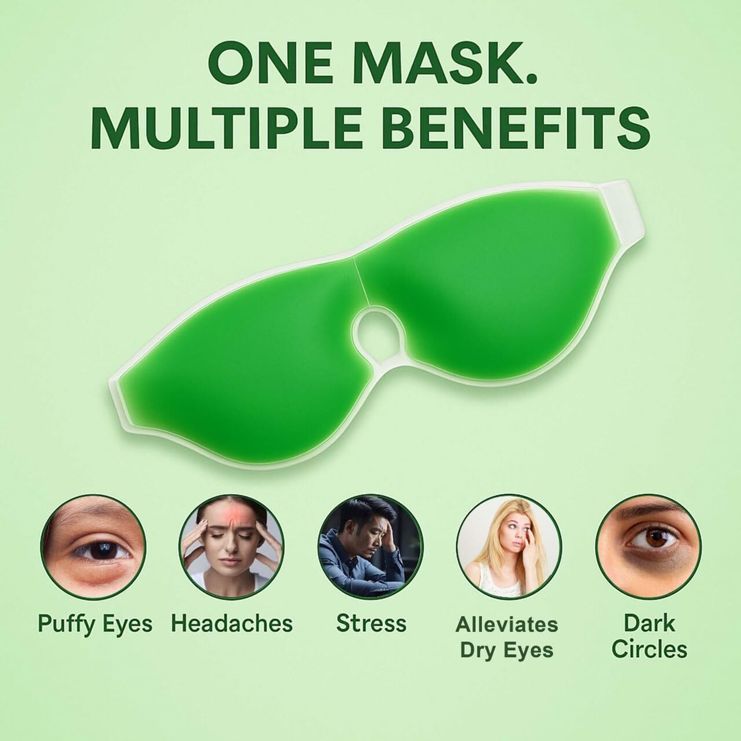Image of DNelon Gel Eye Mask For Dark Circles,Dry Eyes, Cooling Eyes, Pain Relief,(1 PCS)