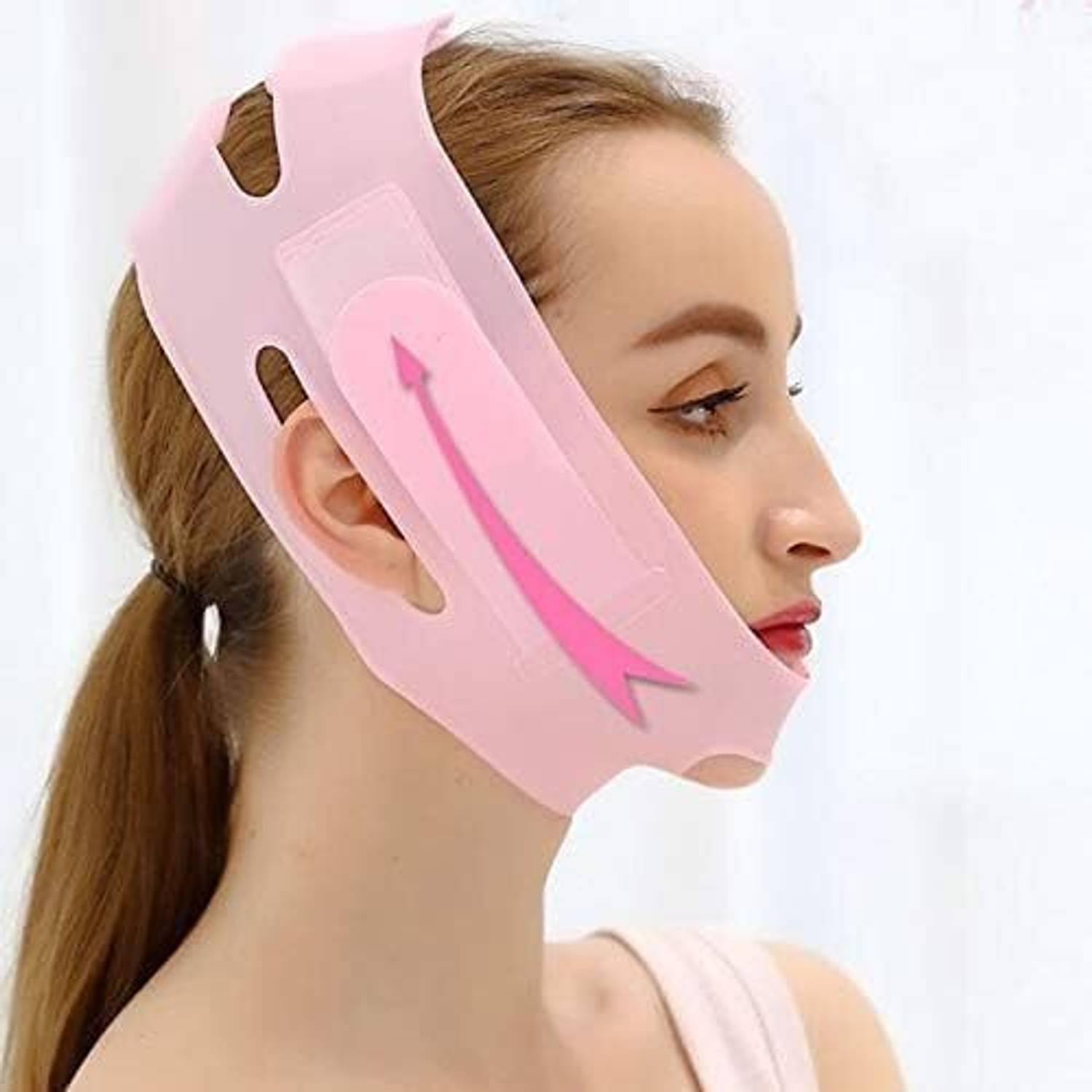 ADP TRADERS Double Chin Lift Mask, Silicon V Line face lifting mask, Chin Reducer for Women  Face Shaping Mask