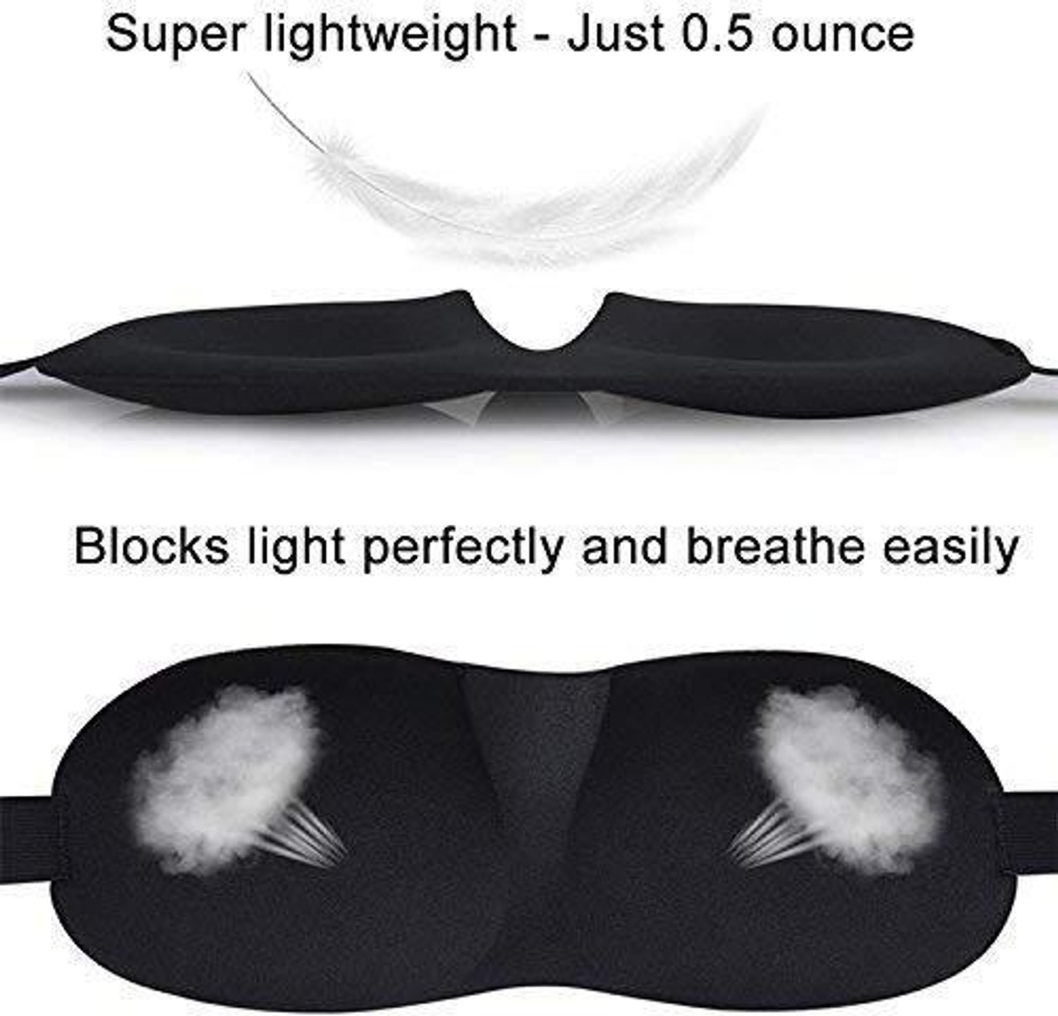 Image of RIVOM Molded Luxury Silky Soft 3D Sleeping EYE Mask Face Shaping Mask