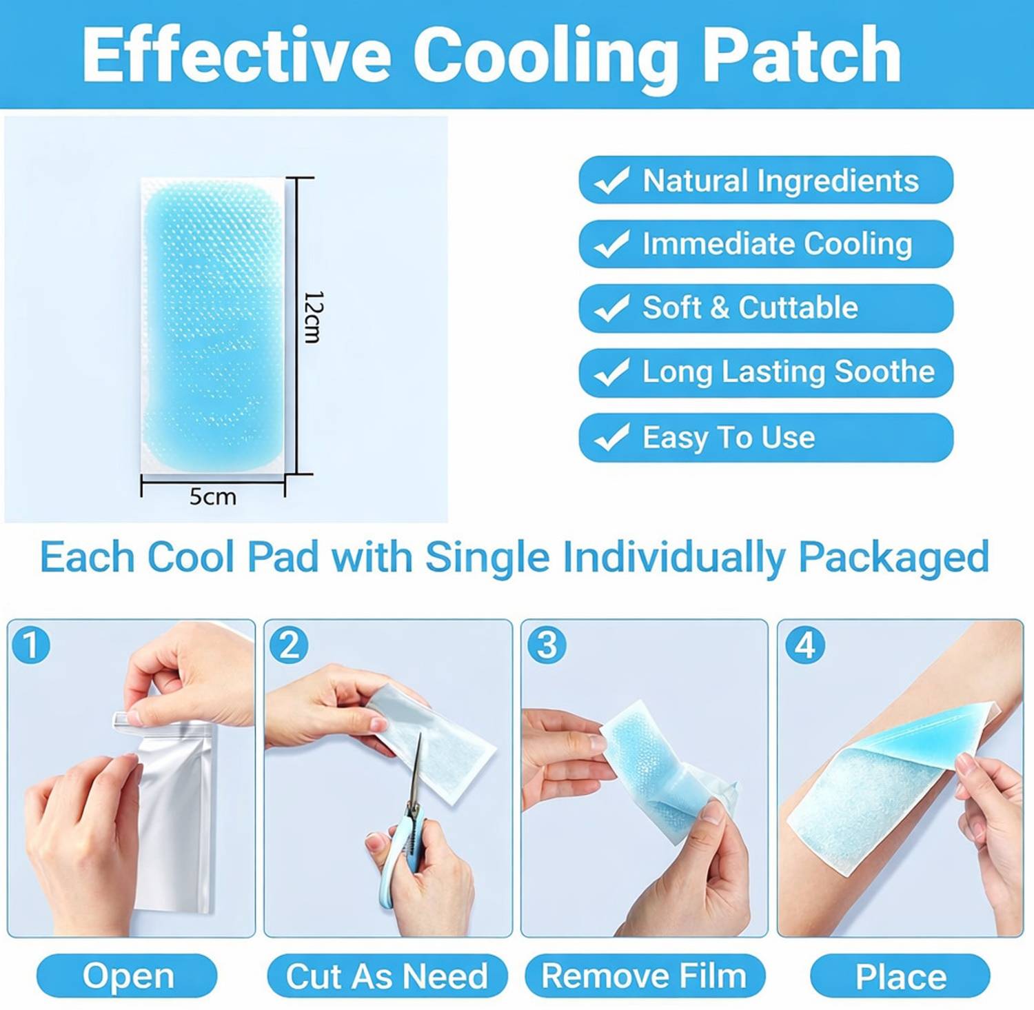Orivox Cooling Gel Sheets 6 Pack - Image 3