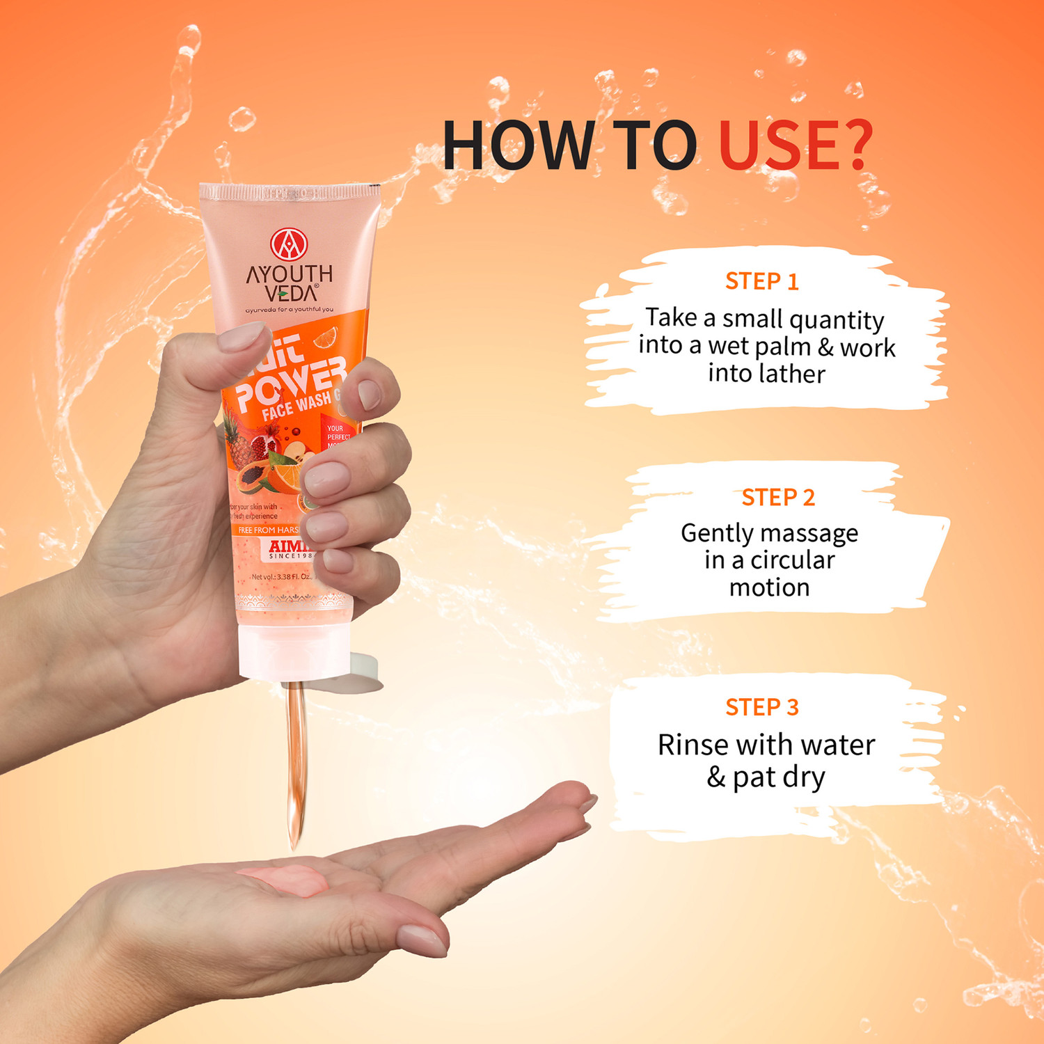Image of AYOUTHVEDA Fruit Gel | Pamper YoSkin With Vitamin A, C & Anti-Oxidents Face Wash