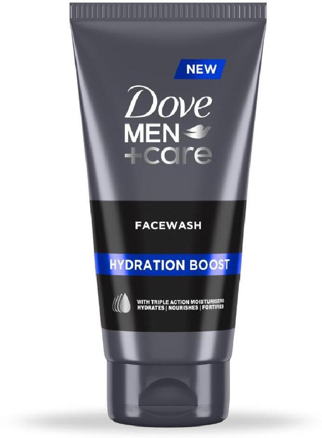 DOVE Men + Care |150ml Hydration Boost facewash|Soap-free facewash| For Normal to Dry Skin Face Wash