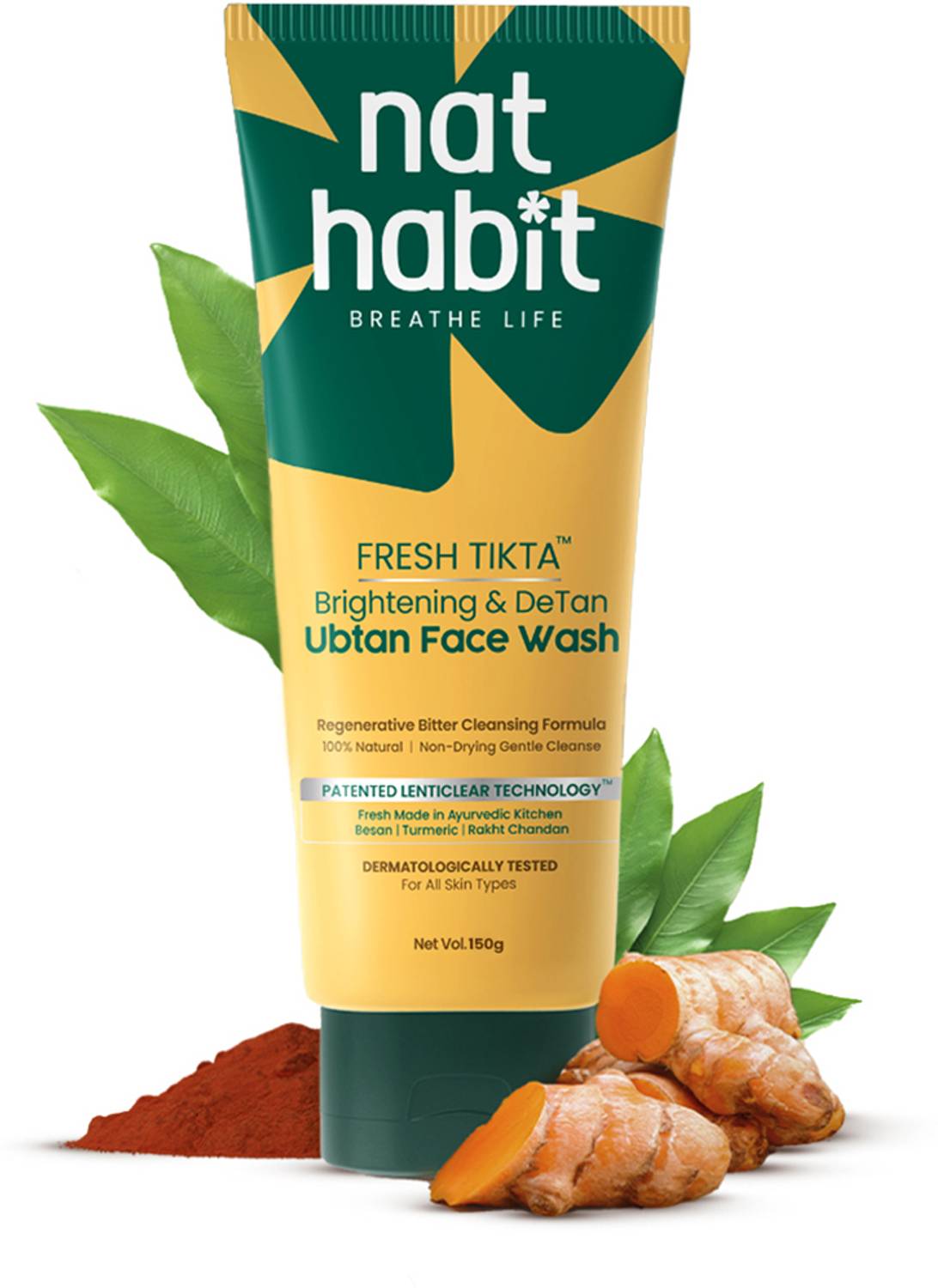 Nat Habit Ubtan for Women & Men | Natural Face wash for Clear Glowing Skin Face Wash