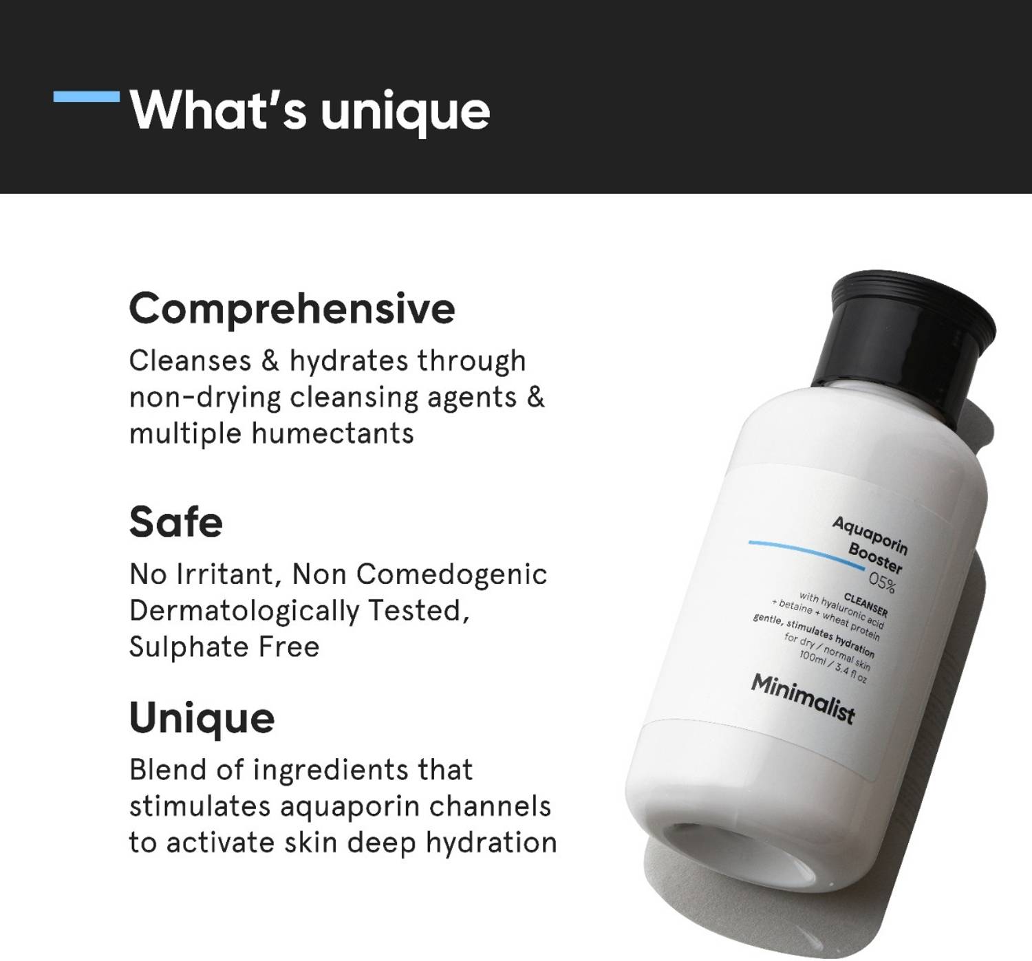 Minimalist 5% Aquaporin Booster Cleanser for Dry Skin - Image 3