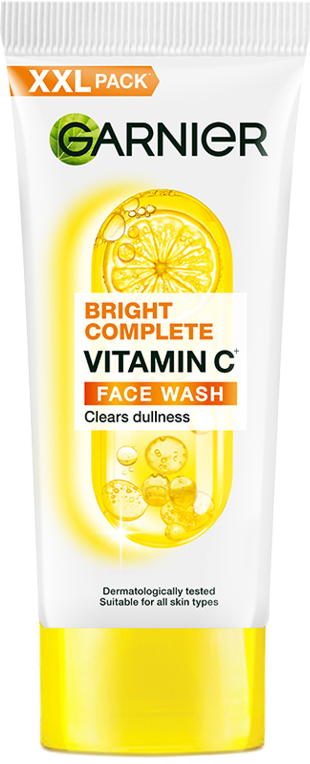 Image of GARNIER Bright Complete Vitamin C Cleanser for Bright & Glowing Skin Facewash Face Wash