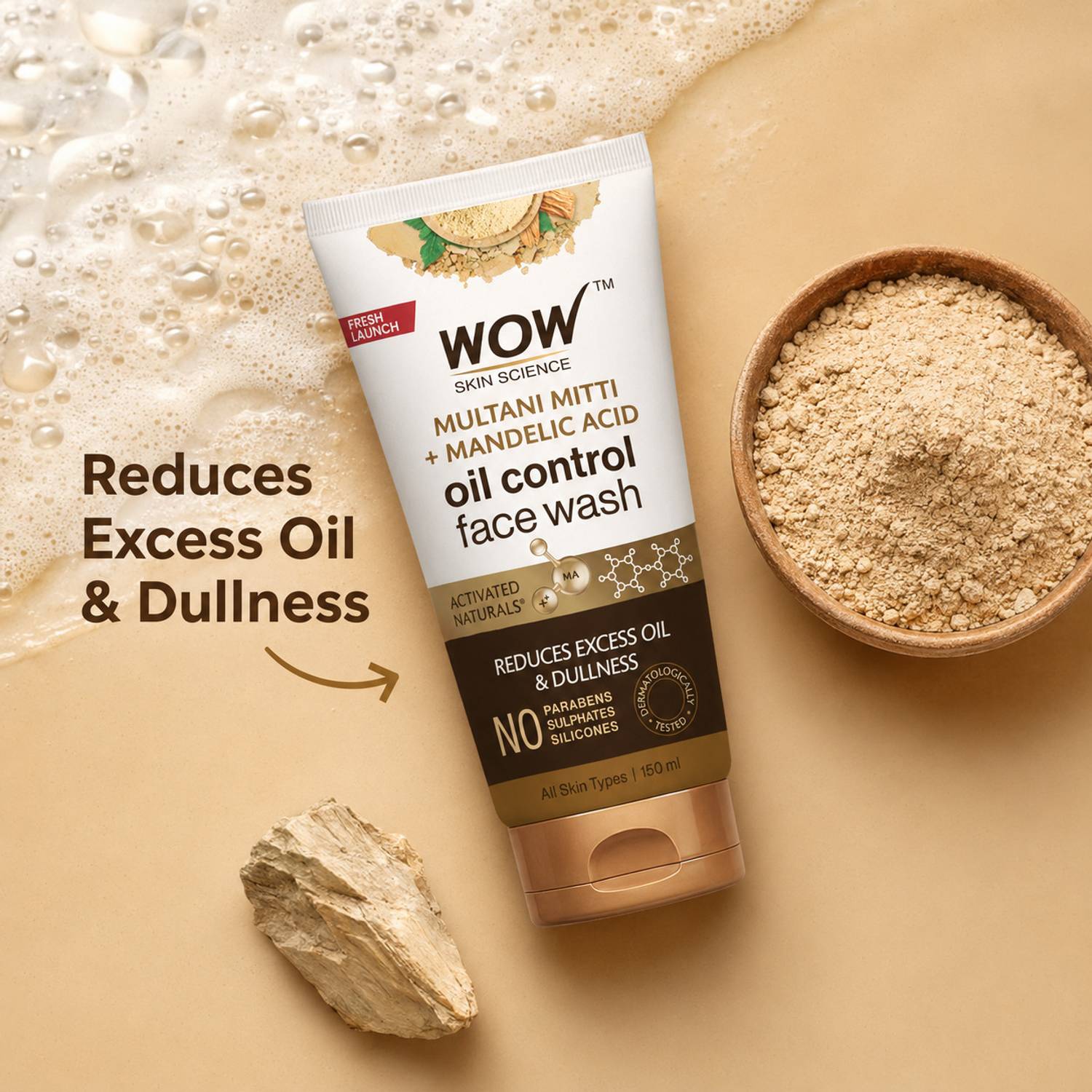 WOW Purifying Multani Mitti Face Wash 100ml - Image 4