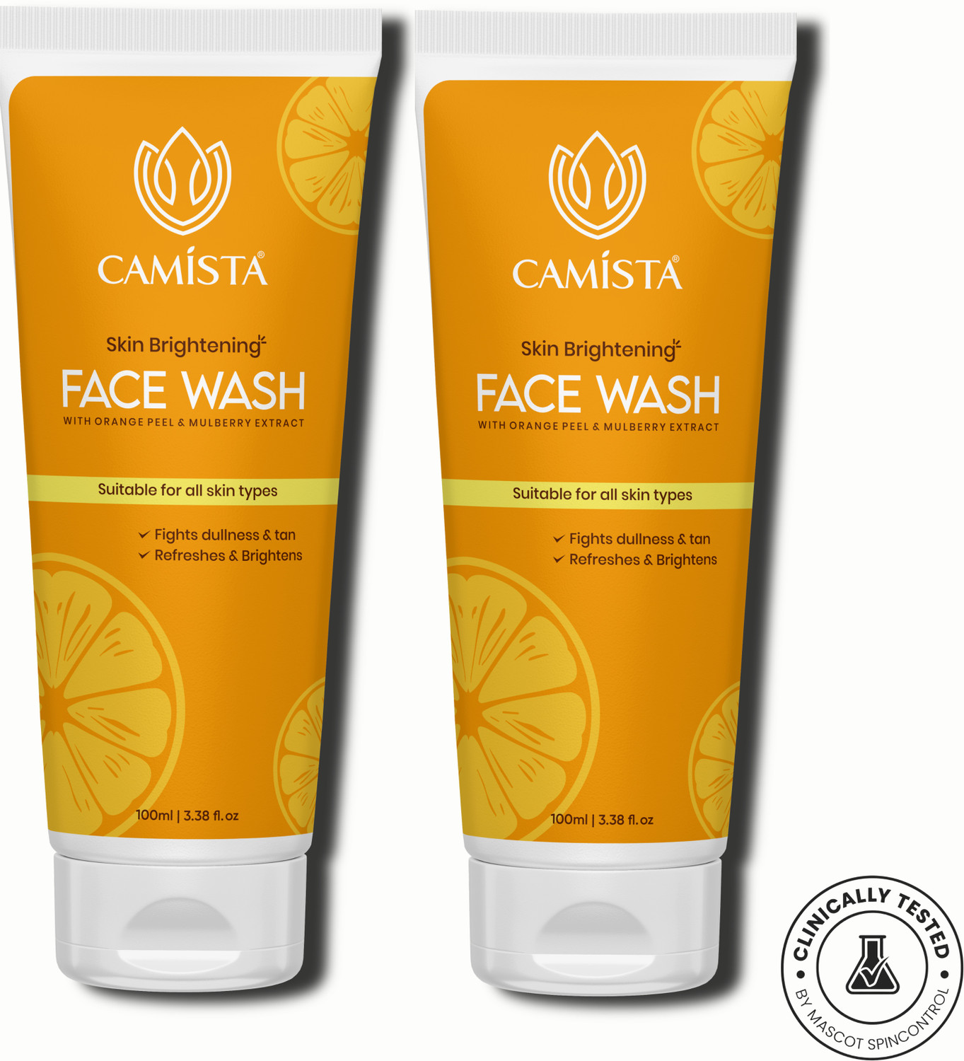 Image of CAMISTA Skin Brightening with Orange Peel, Mulberry Extract & Vitamin C for Tan Removal Face Wash